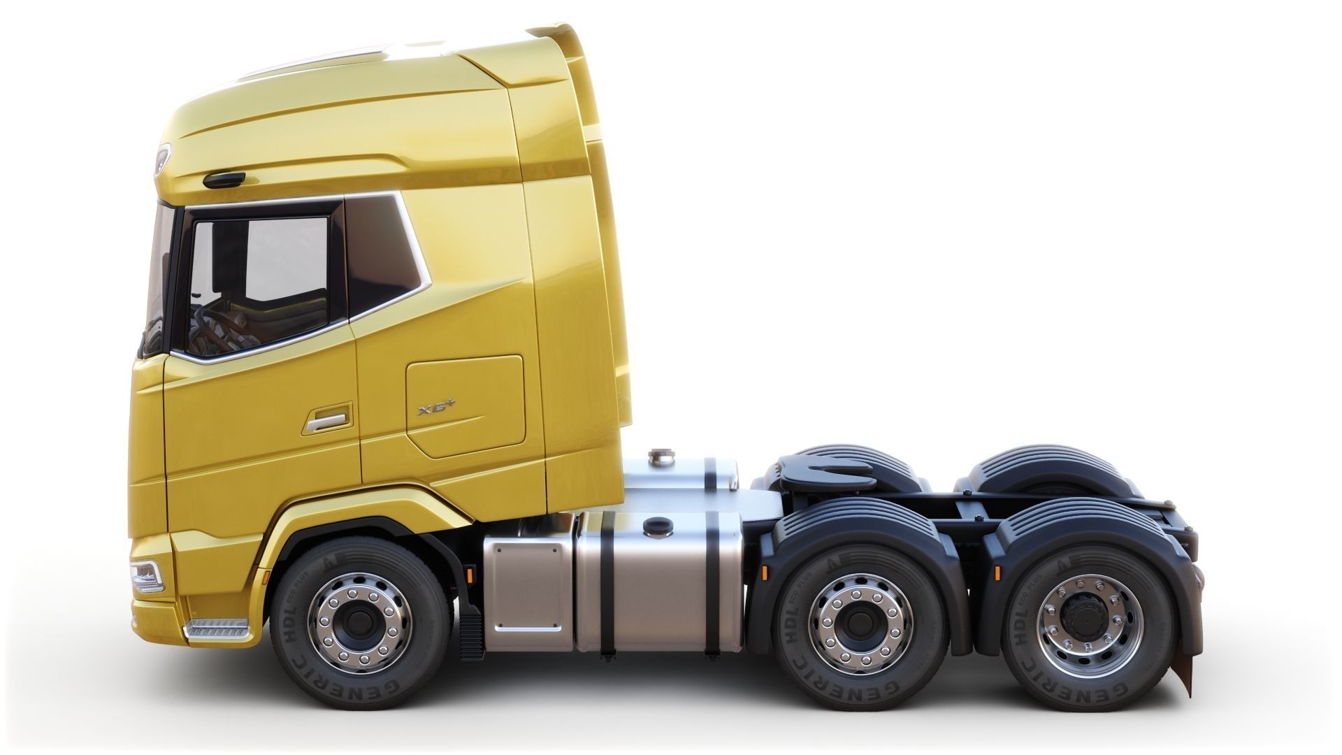 DAF XG semi truck with trailer 3D model_5