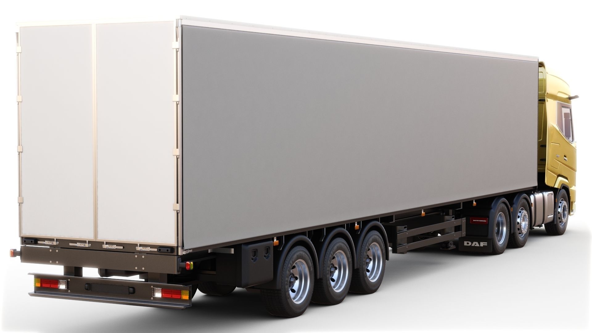 DAF XG semi truck with trailer 3D model_3