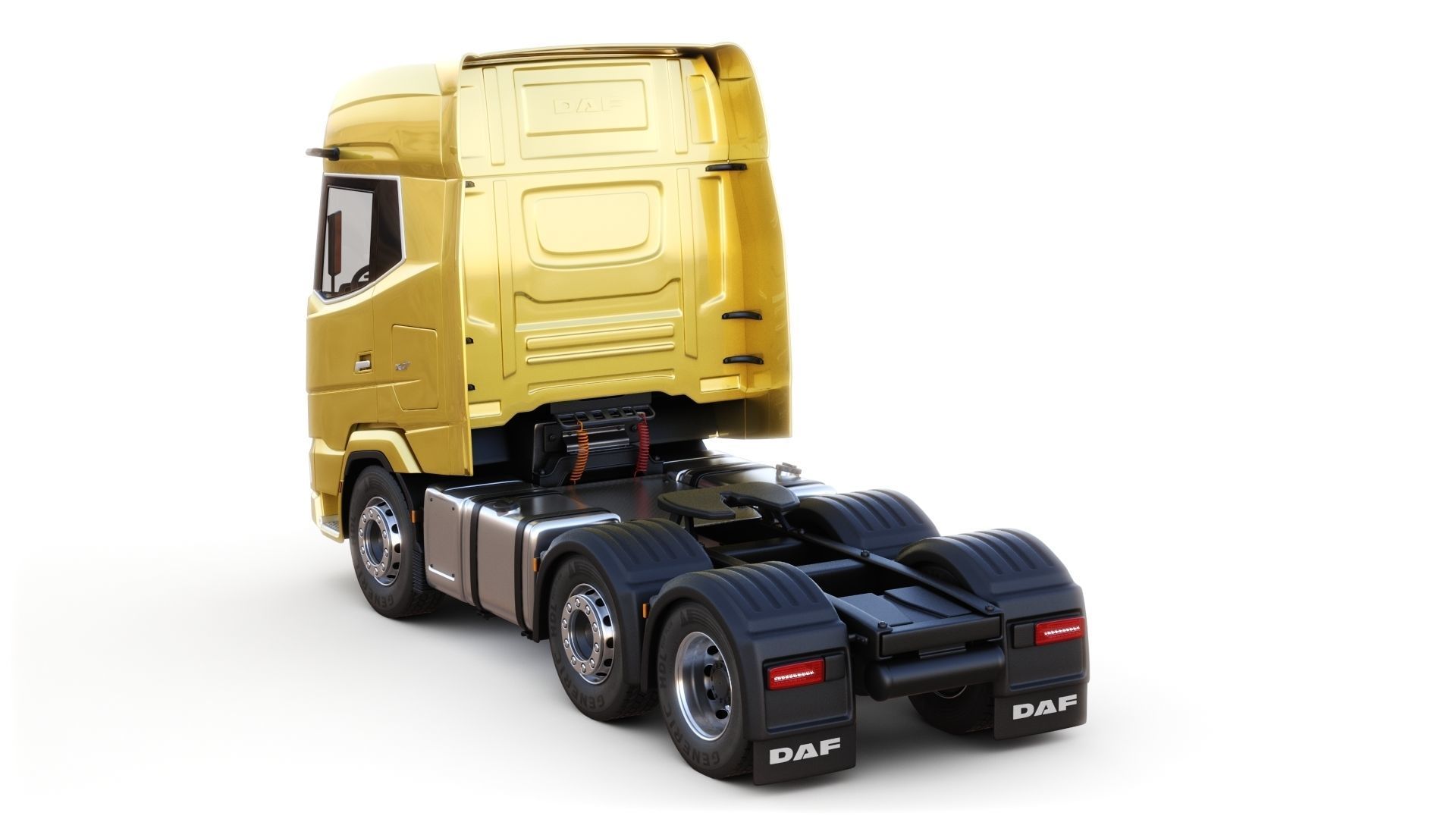 DAF XG semi truck with trailer 3D model_6