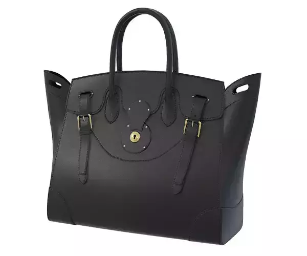 Ralph Lauren Ricky Bag Black Leather Low-poly 3D model