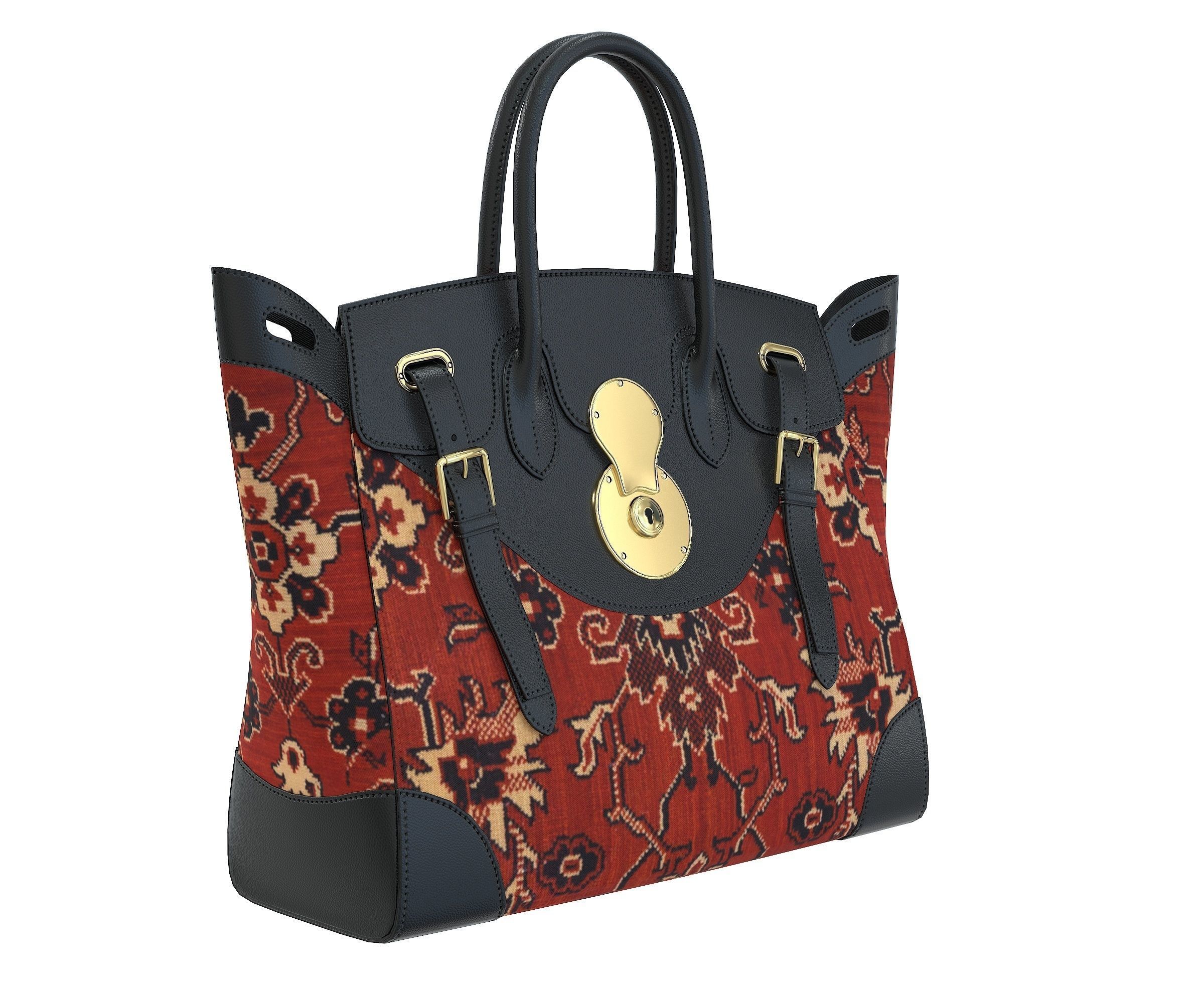 Ralph Lauren Ricky Bag Carpet Low-poly 3D model_1