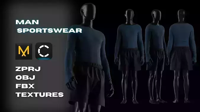 Man Sportswear - Shorts Compression Shirt 