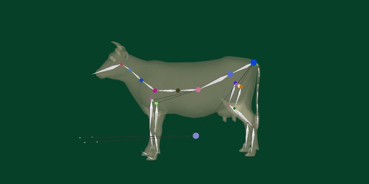 Diary Milk Cow  Animal Low-poly 3D model_24