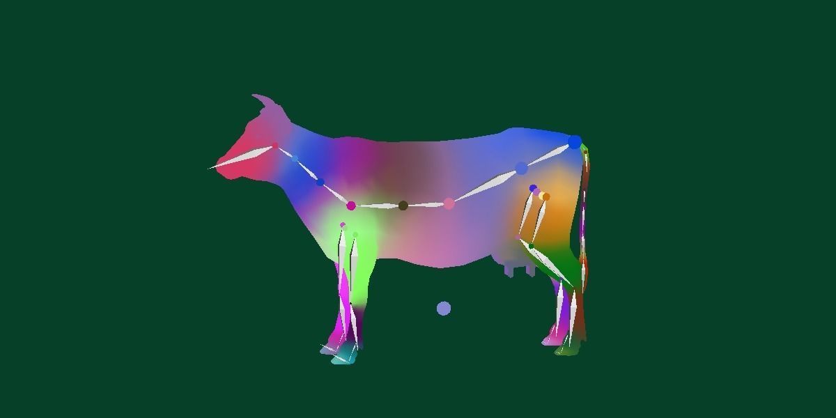 Diary Milk Cow  Animal Low-poly 3D model_25