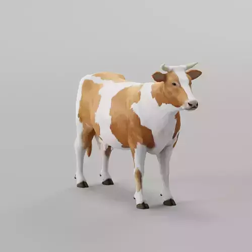 Diary Milk Cow  Animal Low-poly 3D model