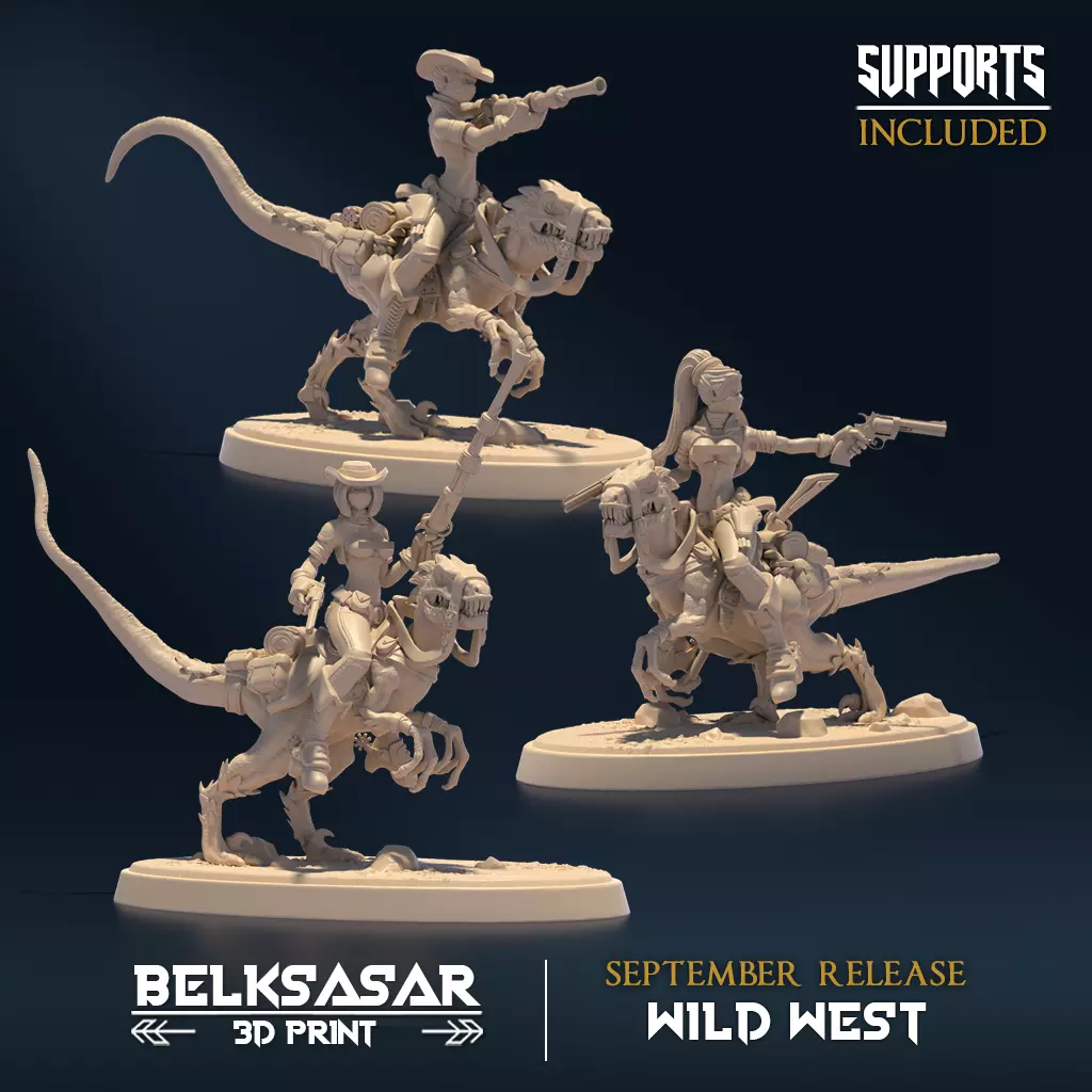 Outlaw of Desert Nude Set x3 3D print model_0