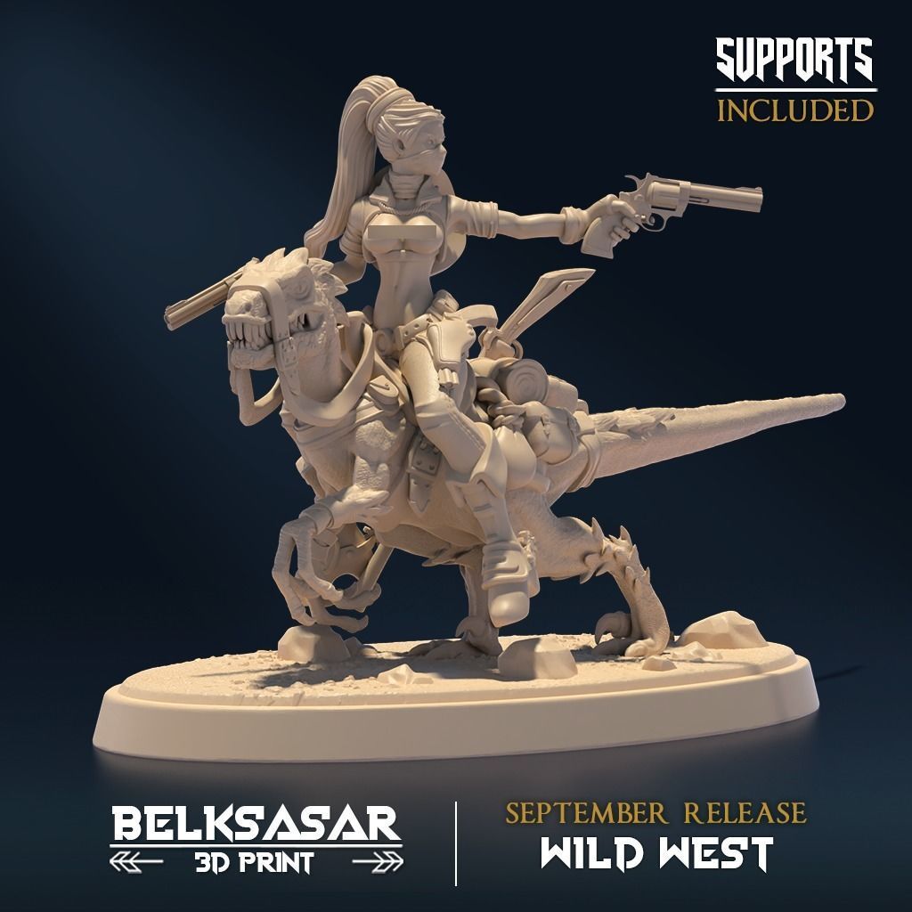 Outlaw of Desert Nude Set x3 3D print model_2