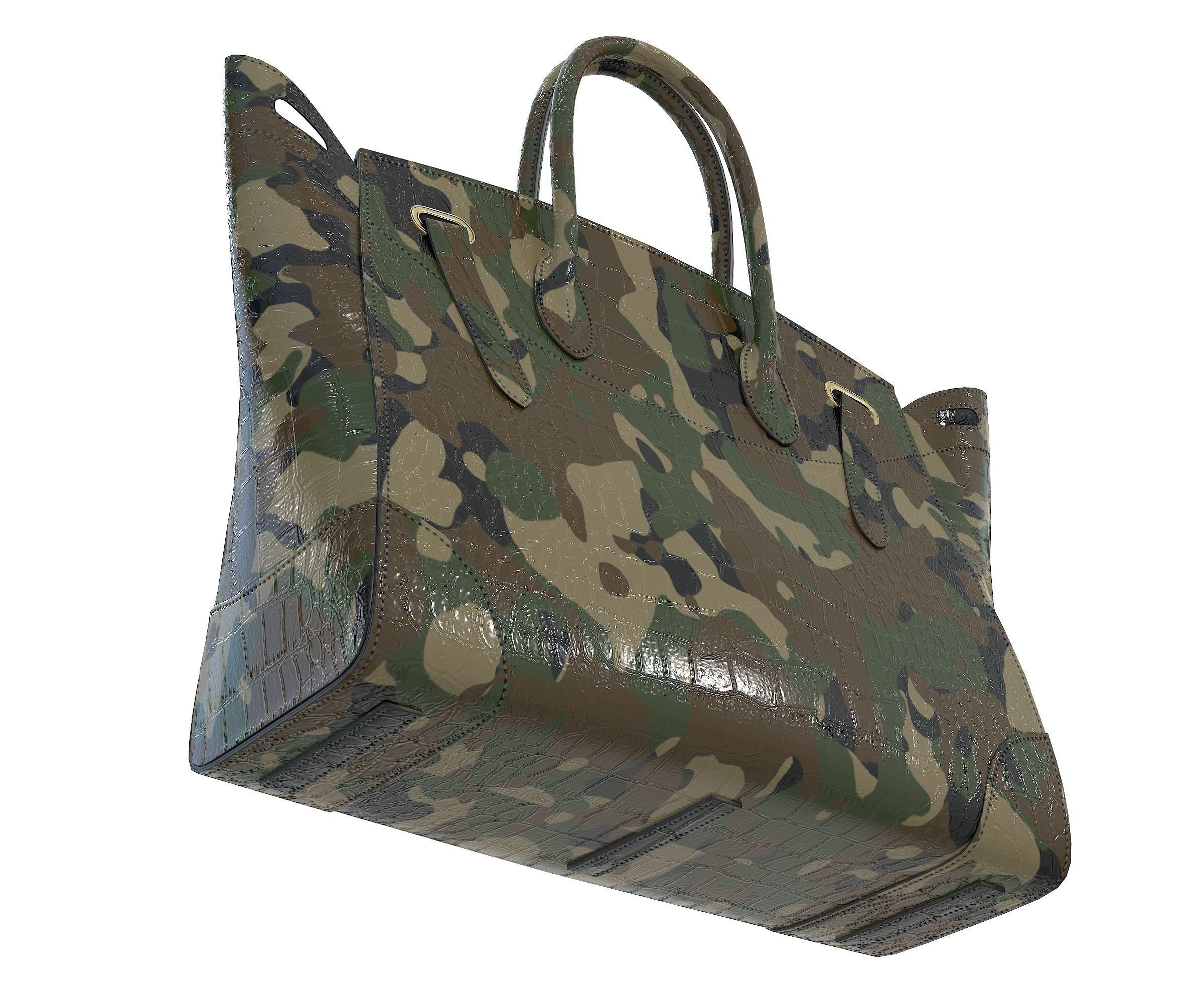 Ralph Lauren Ricky Bag Camo Crocodile Low-poly 3D model_3