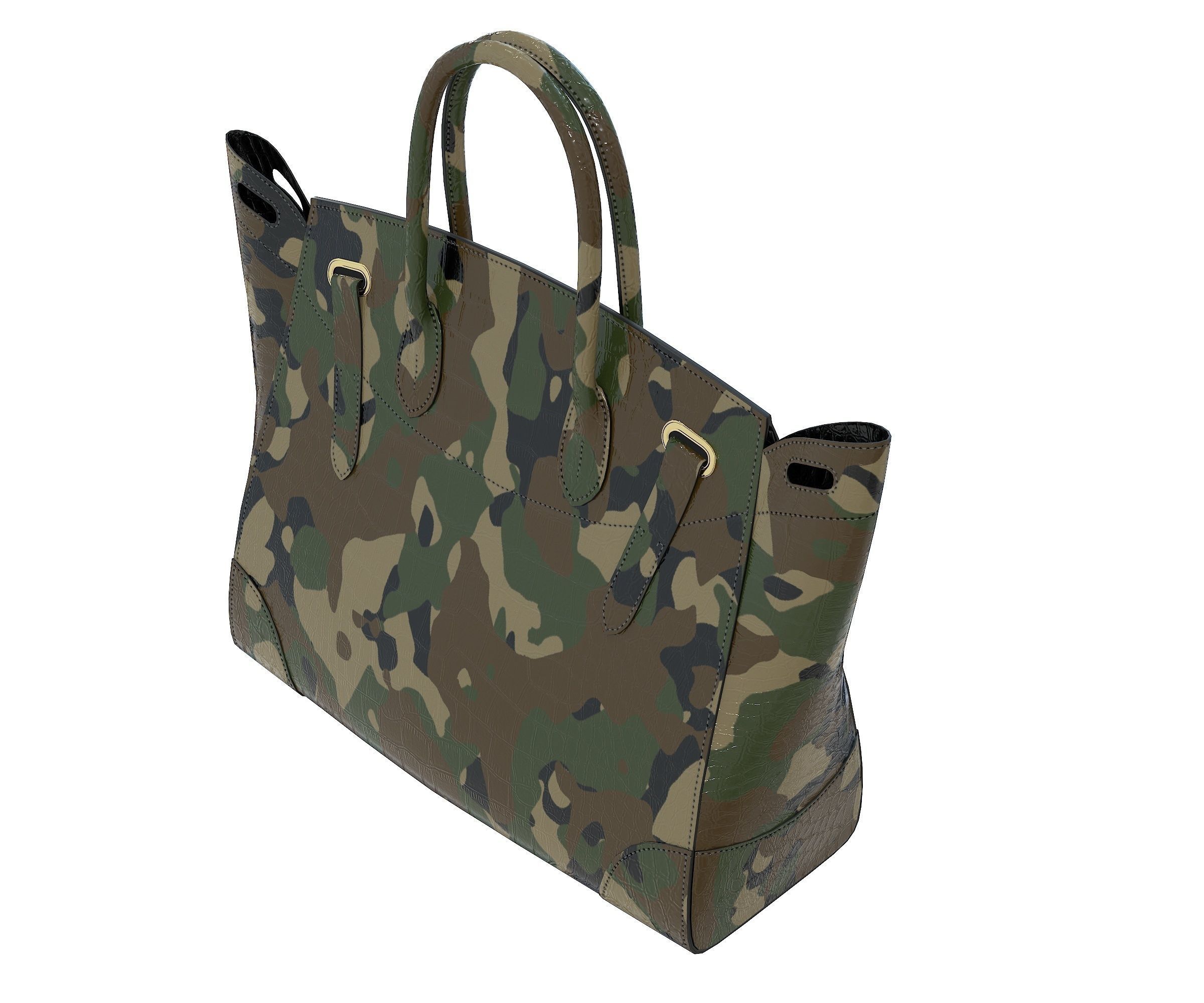 Ralph Lauren Ricky Bag Camo Crocodile Low-poly 3D model_4