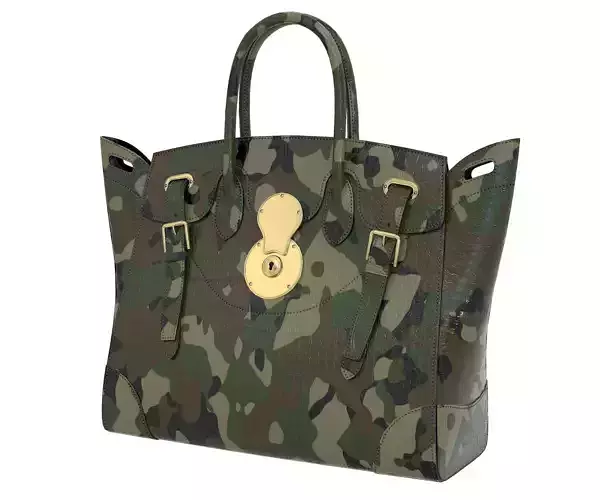 Ralph Lauren Ricky Bag Camo Crocodile Low-poly 3D model