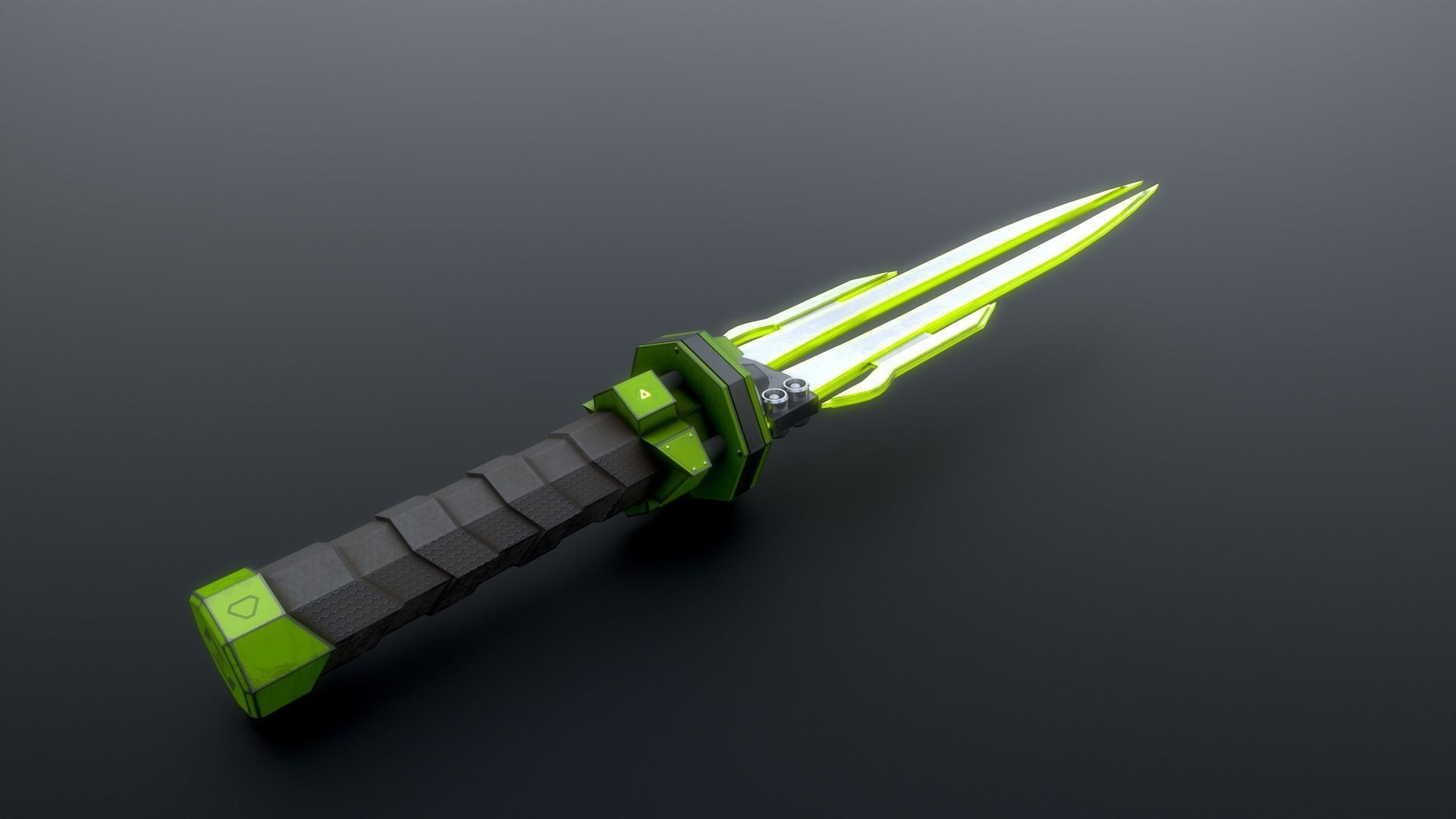 cyberpunk swords 3D model_6