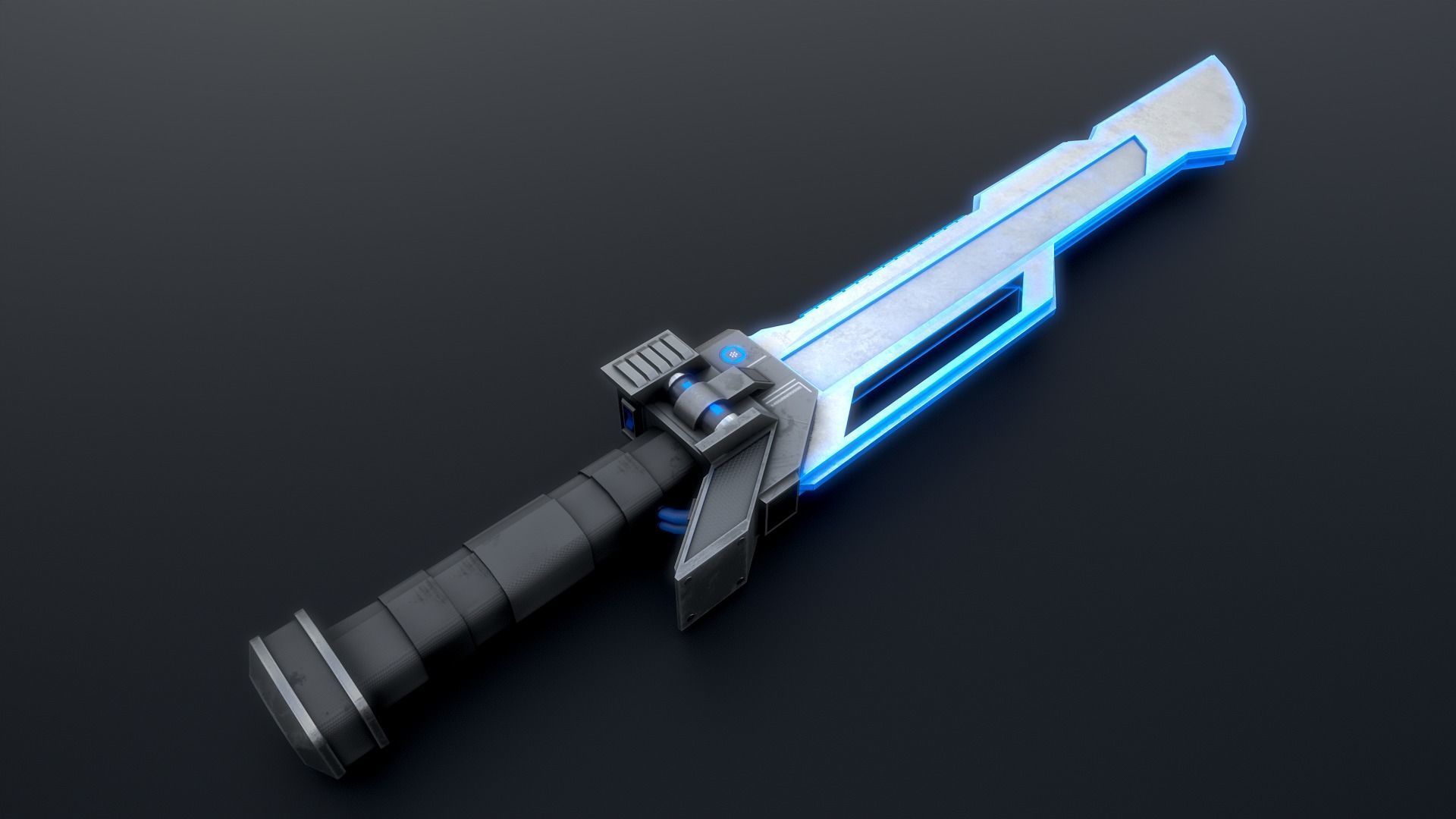 cyberpunk swords 3D model_1