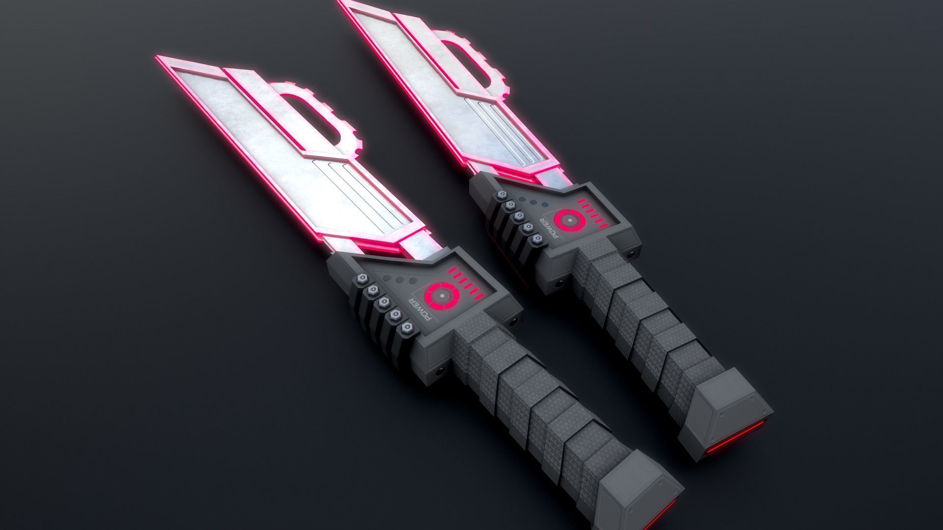 cyberpunk swords 3D model_7