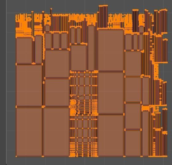 Computer Desk Low-poly 3D model_13