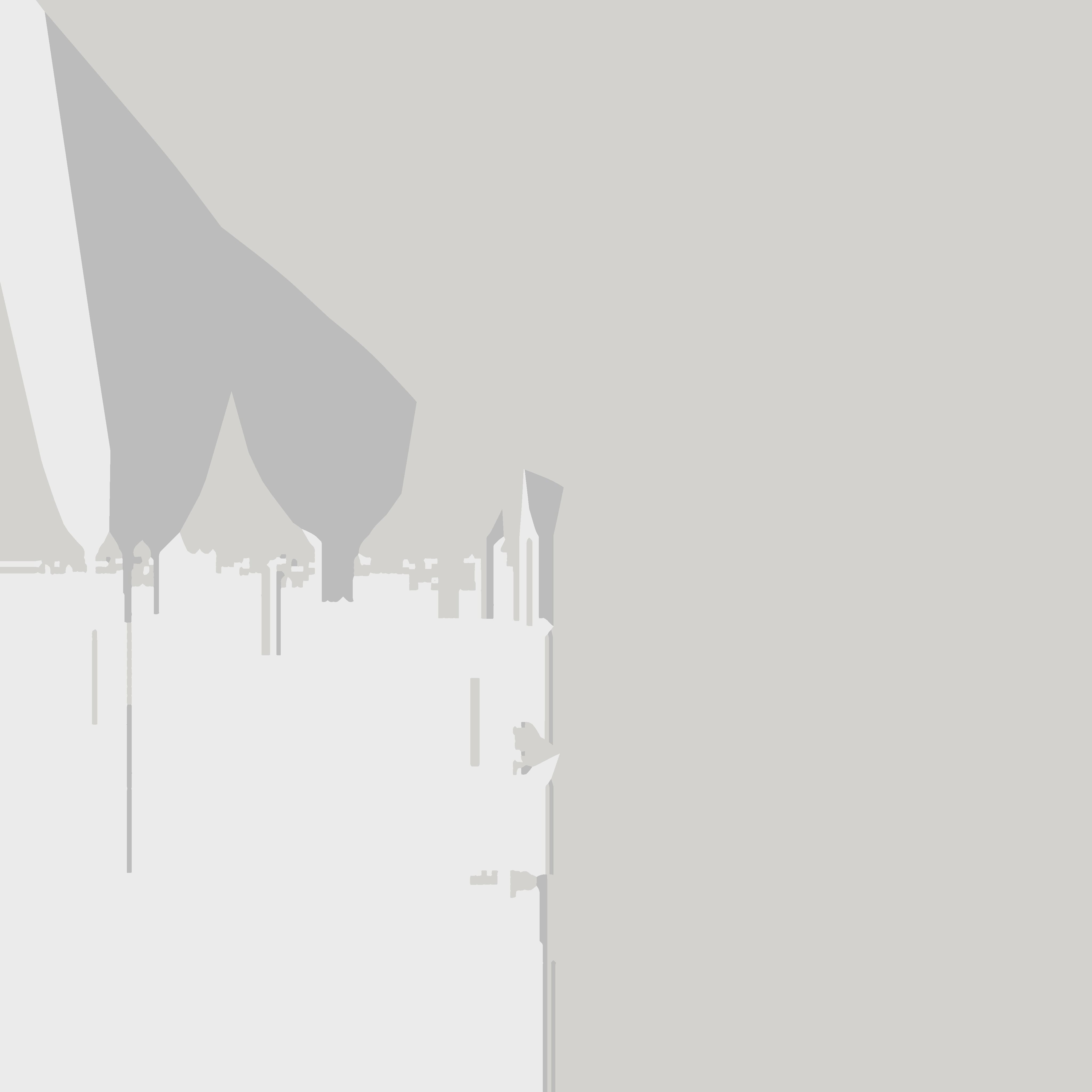 Computer Desk Low-poly 3D model_9