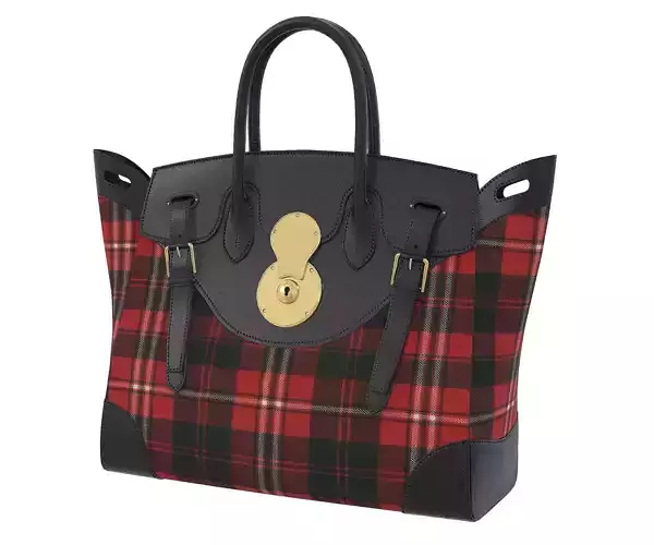 Ralph Lauren Ricky Bag Cunningham Fabric Low-poly 3D model