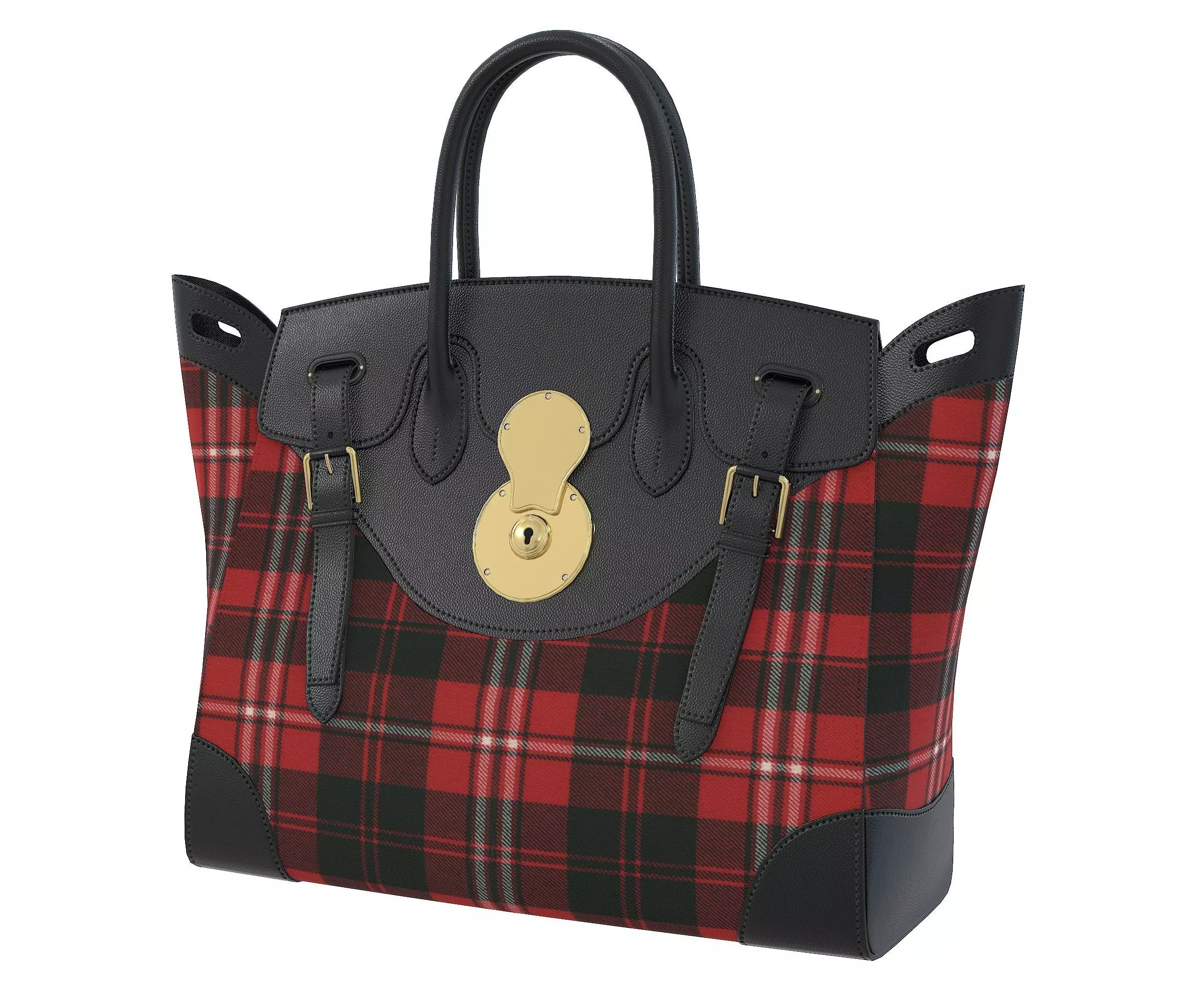 Ralph Lauren Ricky Bag Cunningham Fabric Low-poly 3D model_0