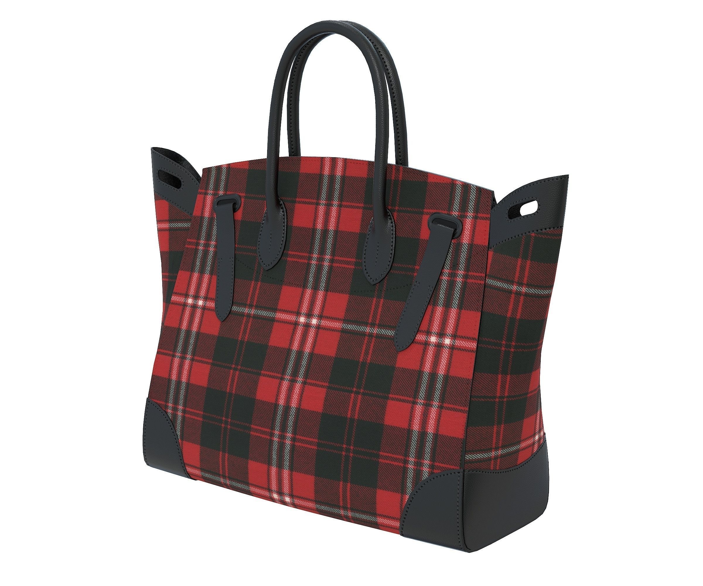 Ralph Lauren Ricky Bag Cunningham Fabric Low-poly 3D model_2