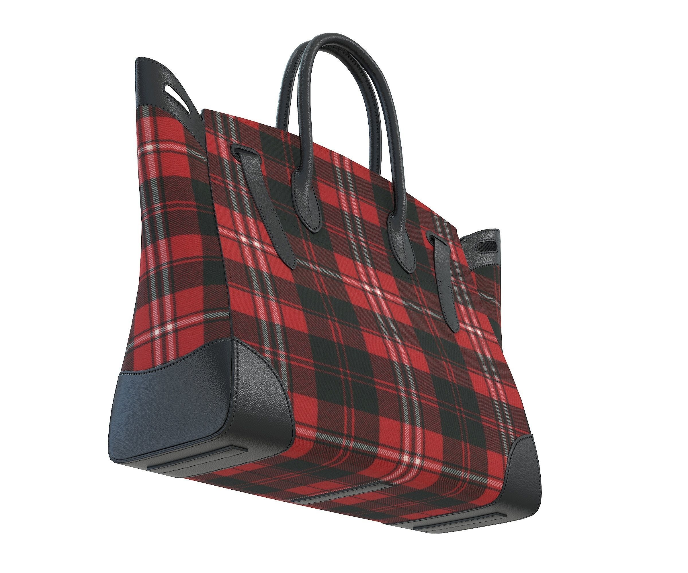 Ralph Lauren Ricky Bag Cunningham Fabric Low-poly 3D model_3