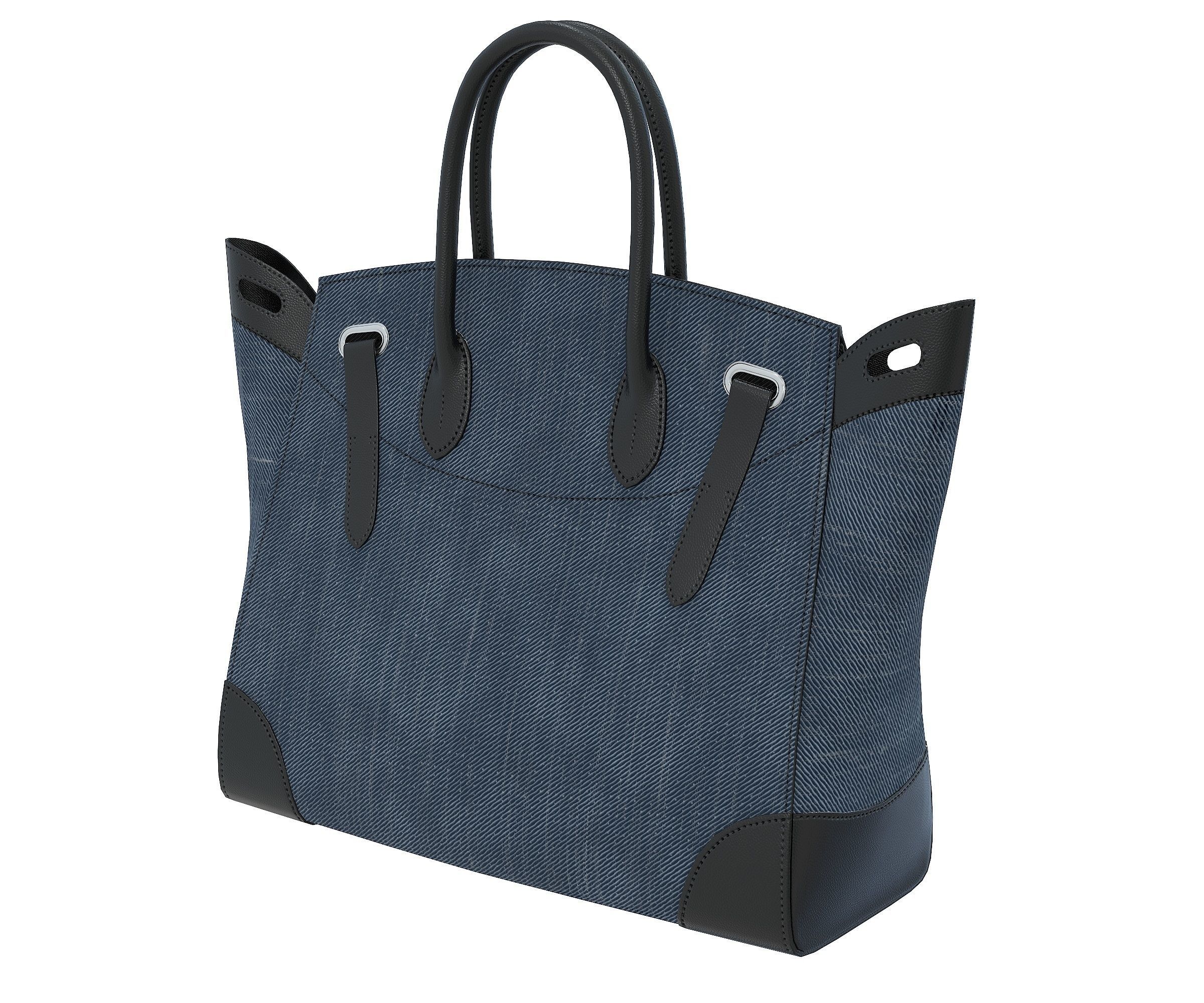 Ralph Lauren Ricky Bag Denim Low-poly 3D model_4