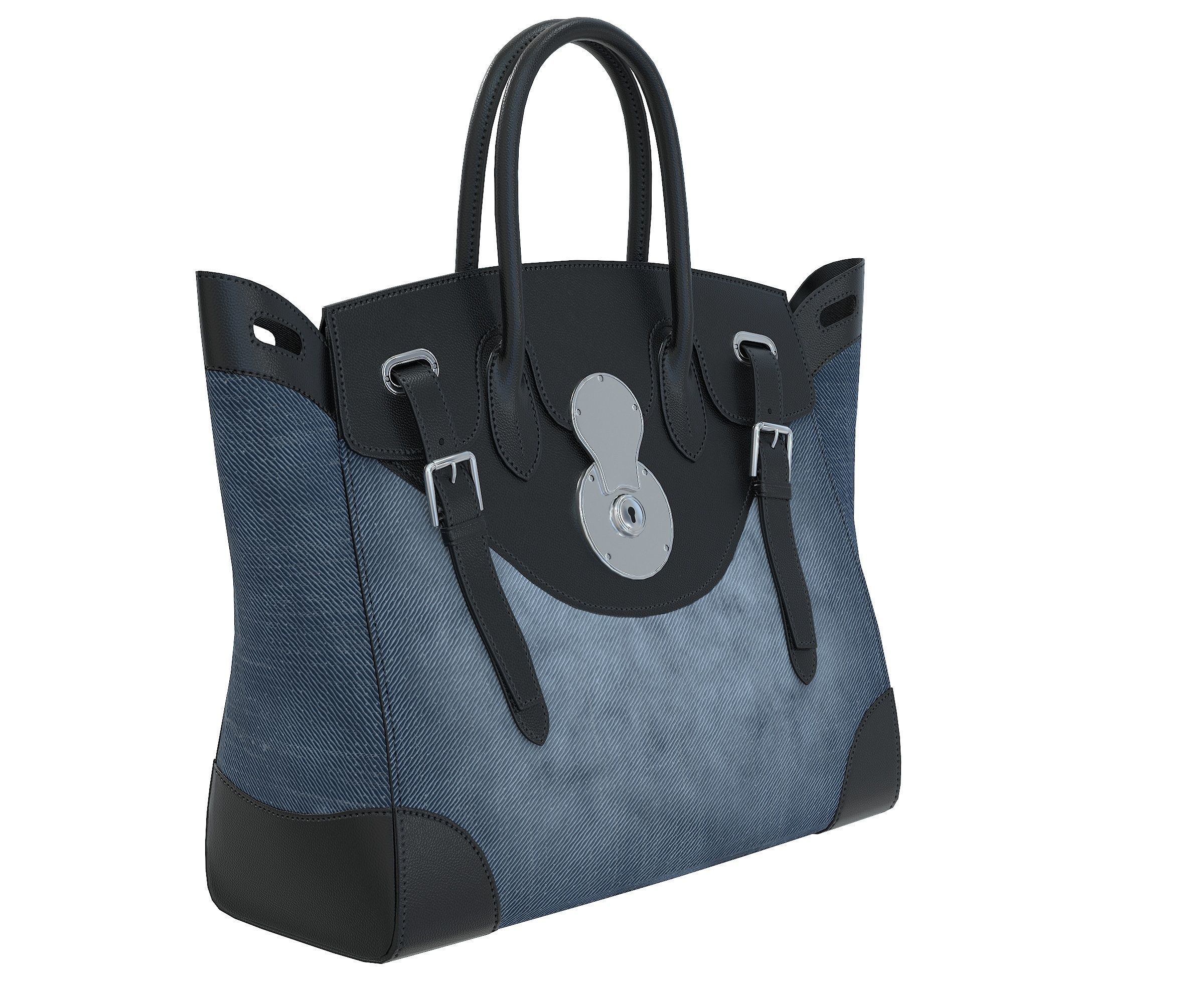Ralph Lauren Ricky Bag Denim Low-poly 3D model_2