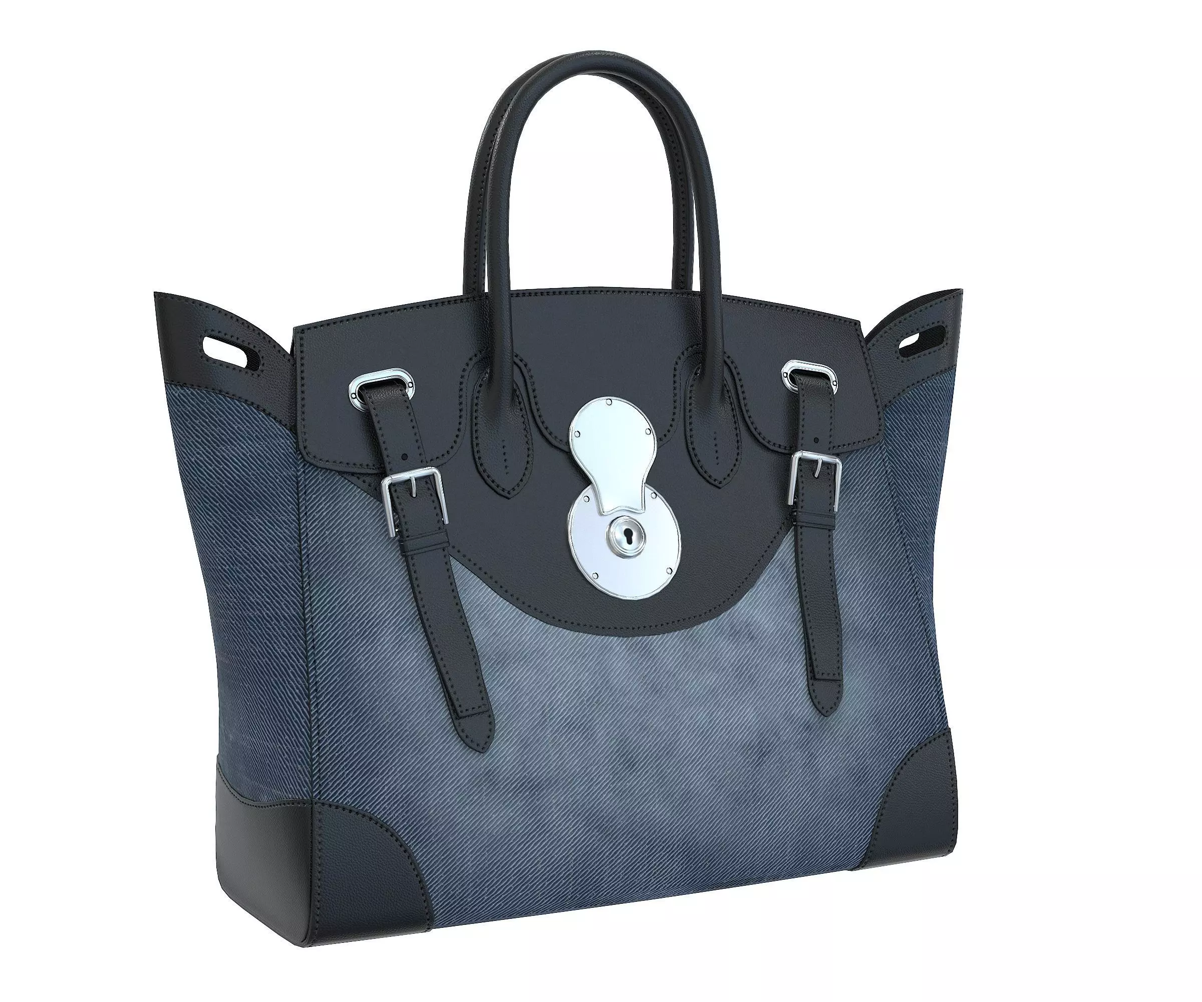 Ralph Lauren Ricky Bag Denim Low-poly 3D model_0