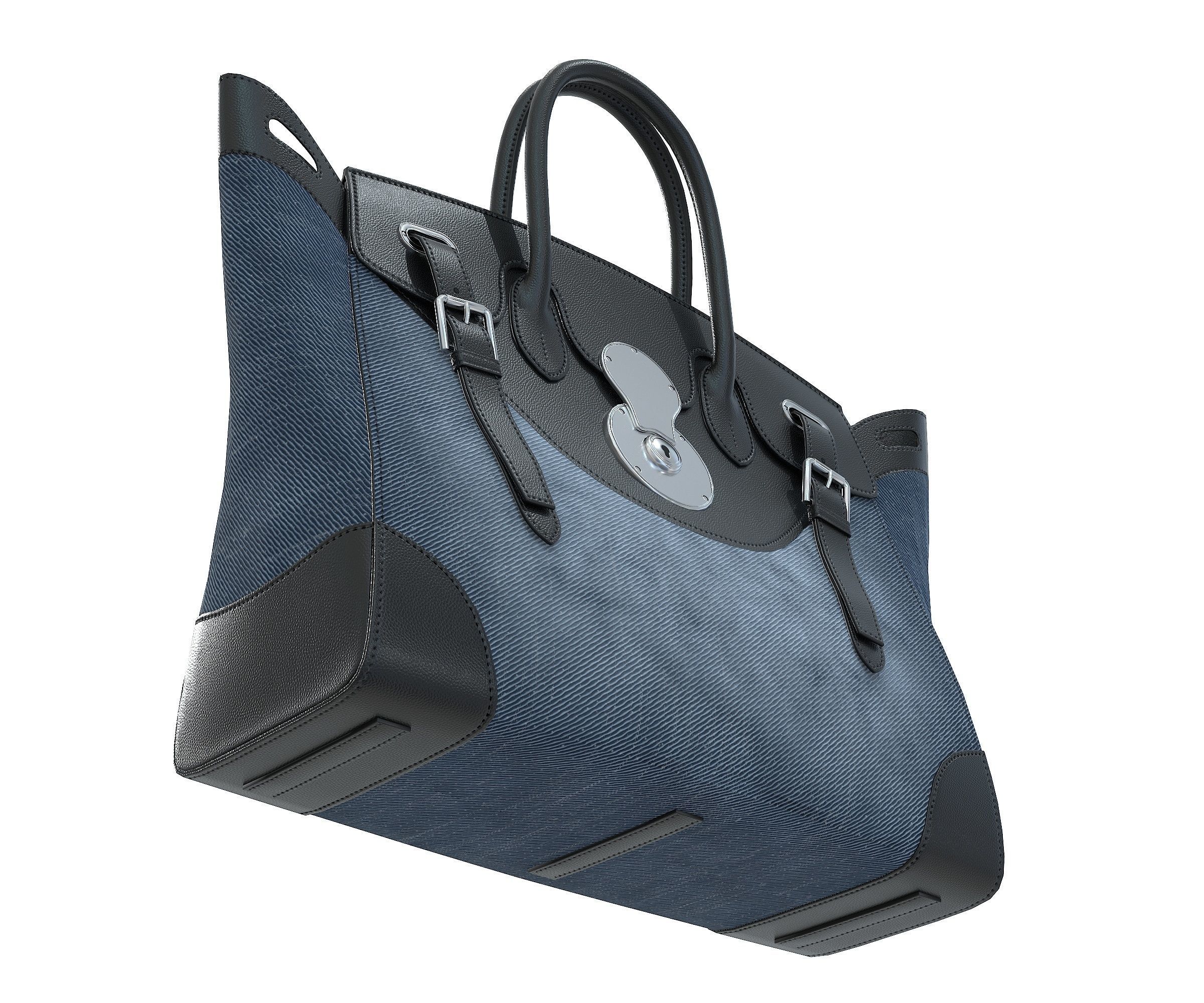 Ralph Lauren Ricky Bag Denim Low-poly 3D model_5
