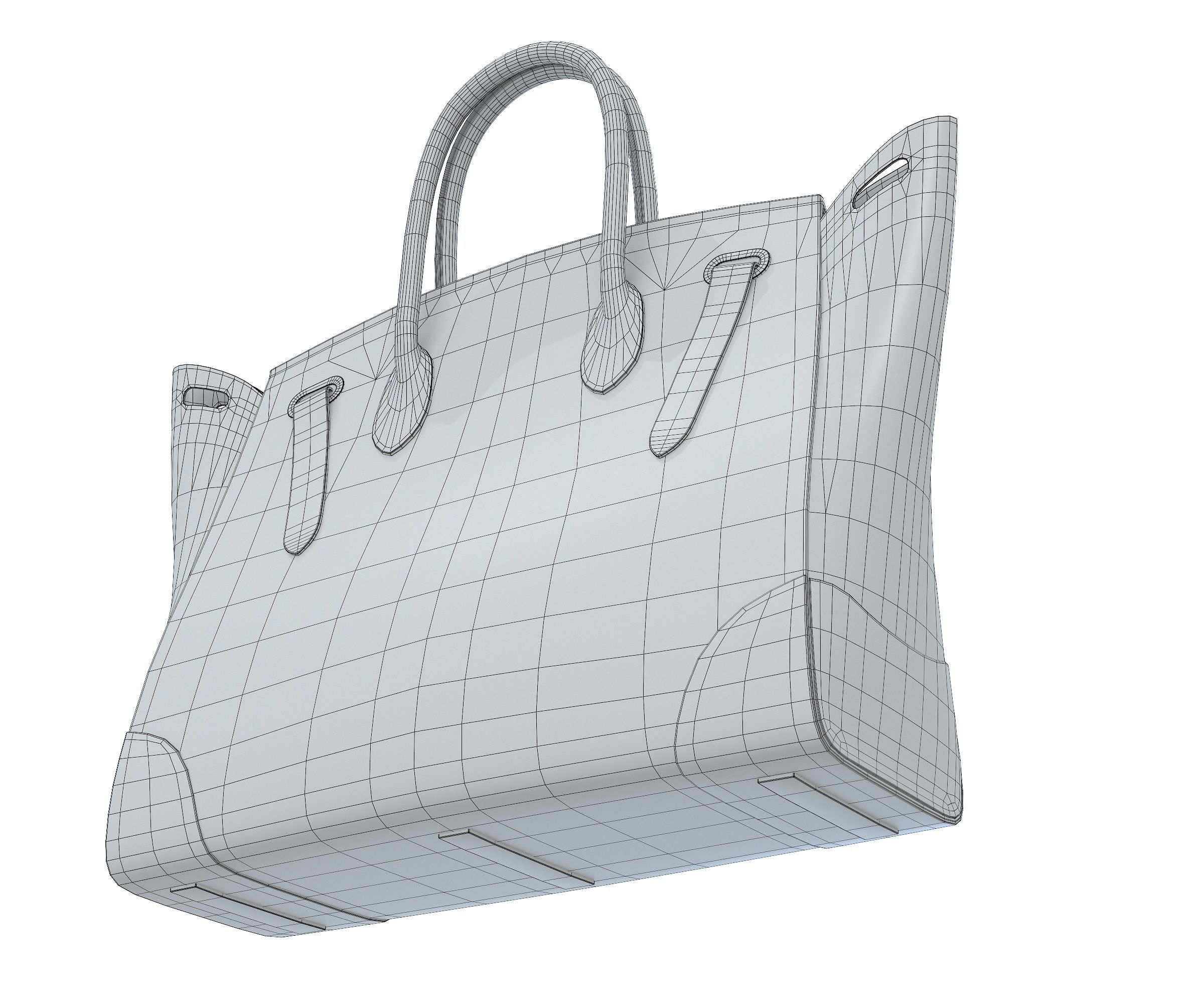Ralph Lauren Ricky Bag Denim Low-poly 3D model_7