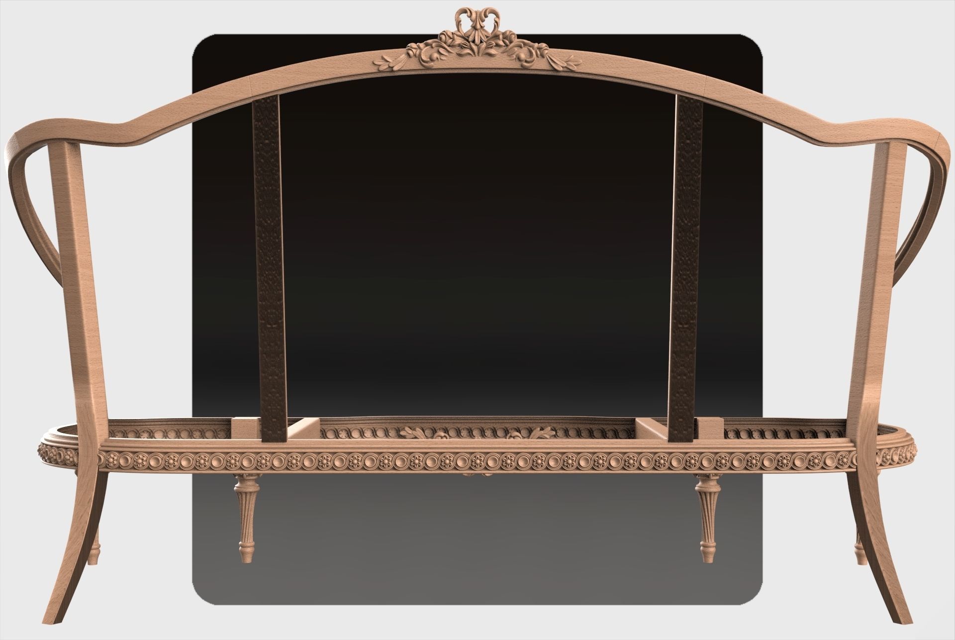 Carved canape for cnc 15 3D model_4