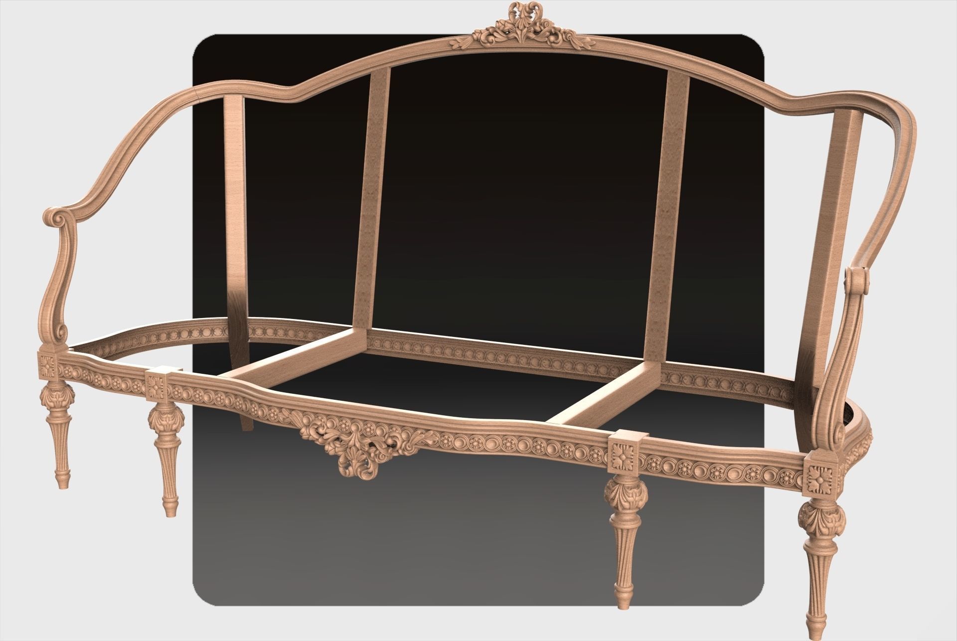 Carved canape for cnc 15 3D model_1