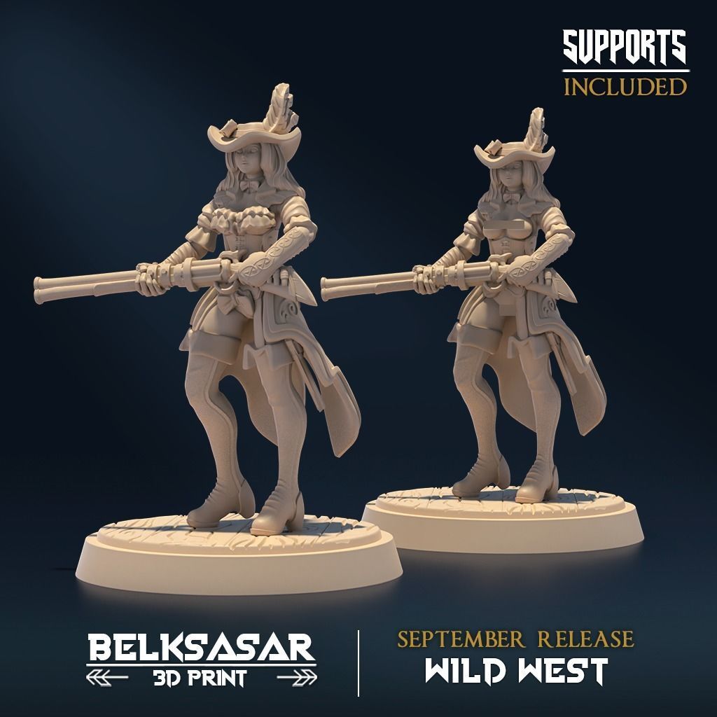 Enchantres Courtesan Nude and Normal Set x2 3D print model_2