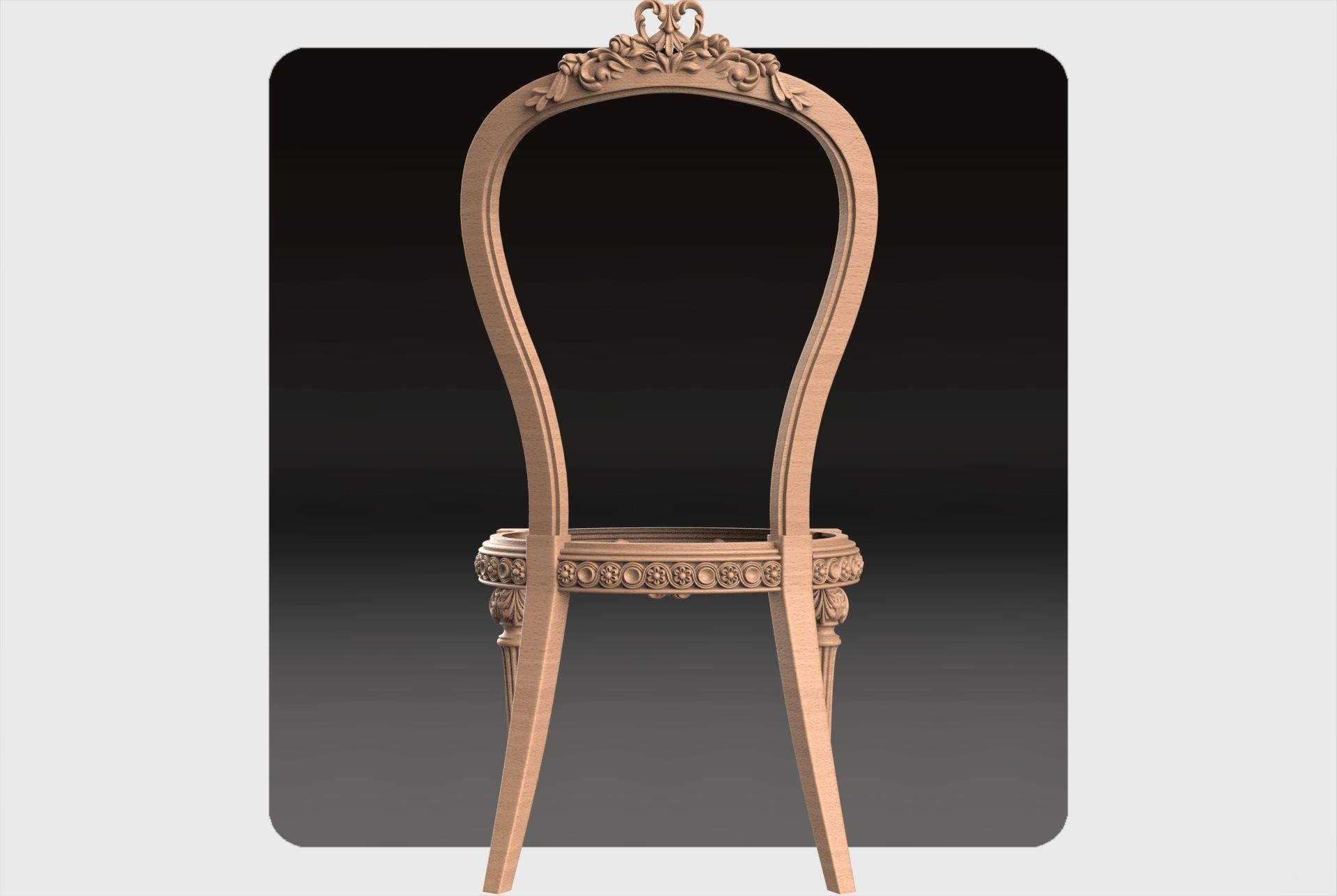 Carved Chair for cnc 15 3D model_4