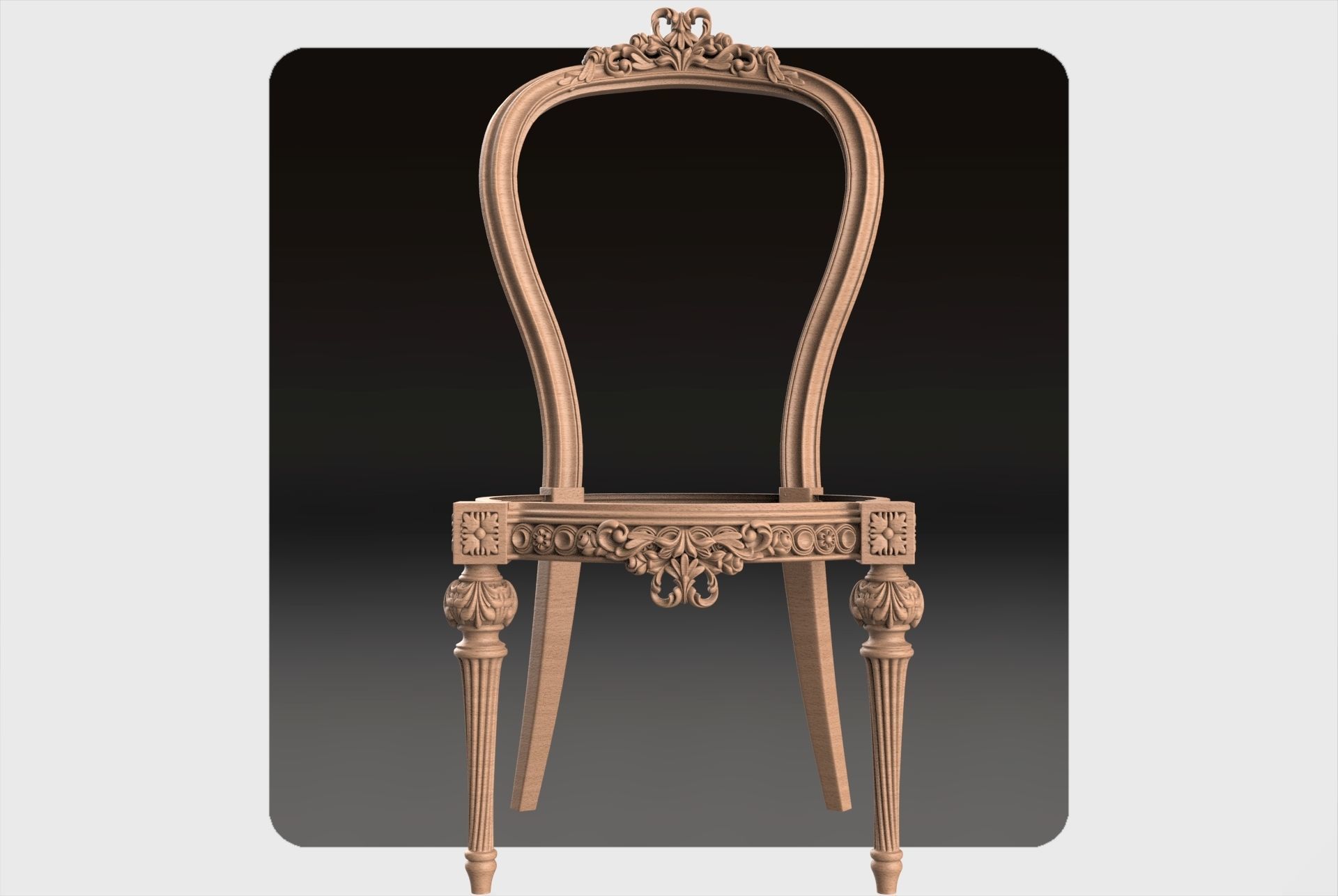 Carved Chair for cnc 15 3D model_2