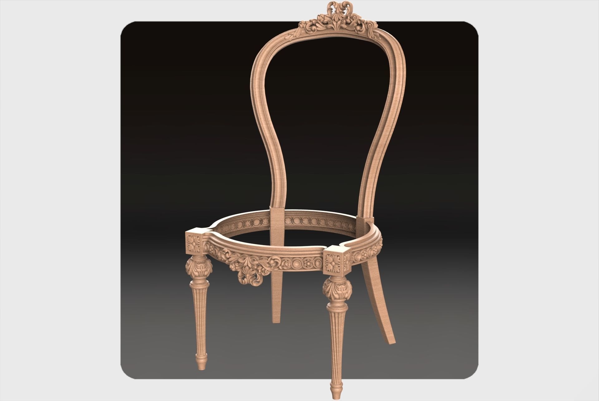 Carved Chair for cnc 15 3D model_1