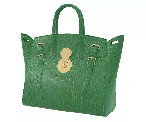 Ralph Lauren Ricky Bag Green Crocodile Low-poly 3D model