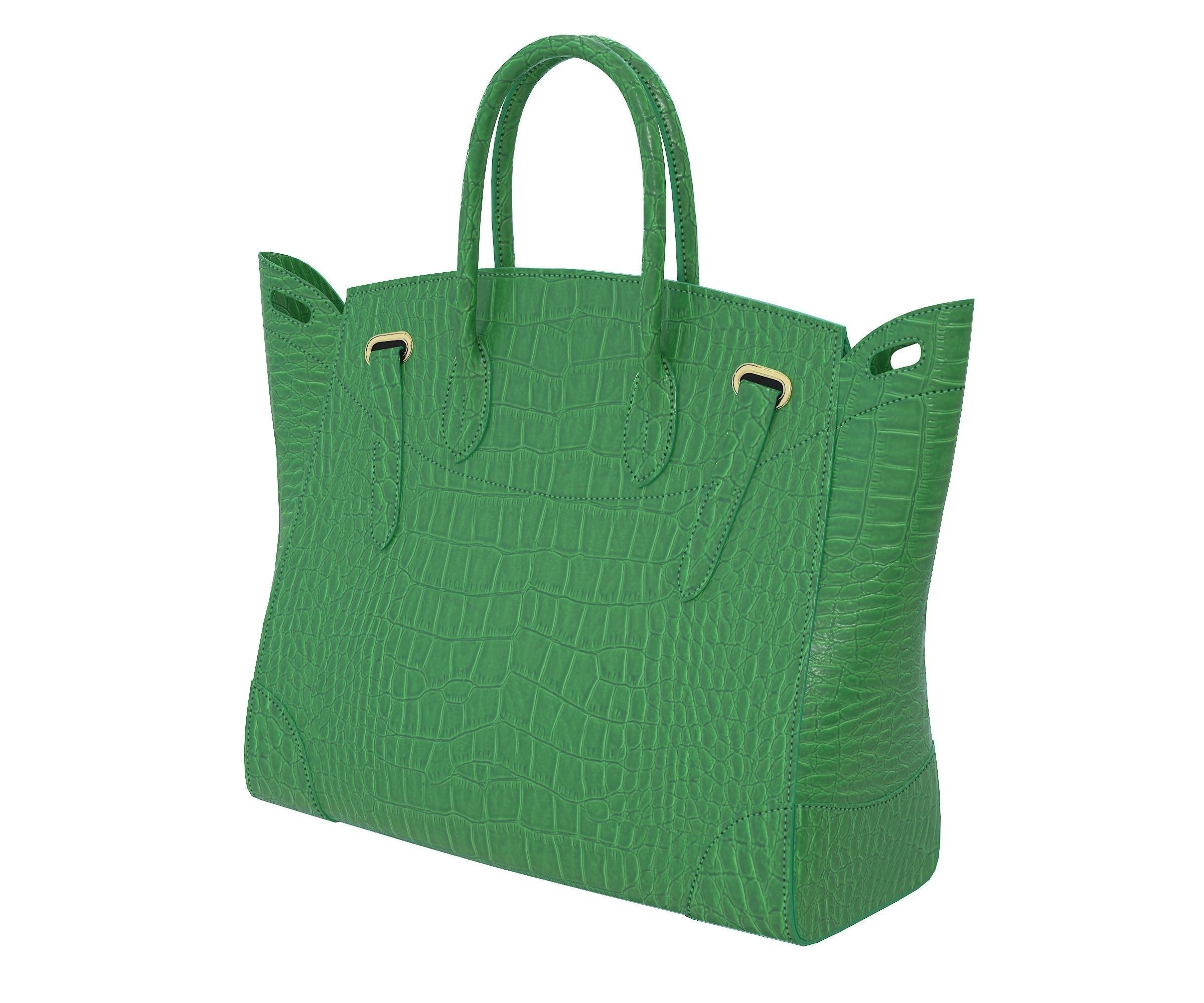 Ralph Lauren Ricky Bag Green Crocodile Low-poly 3D model_2