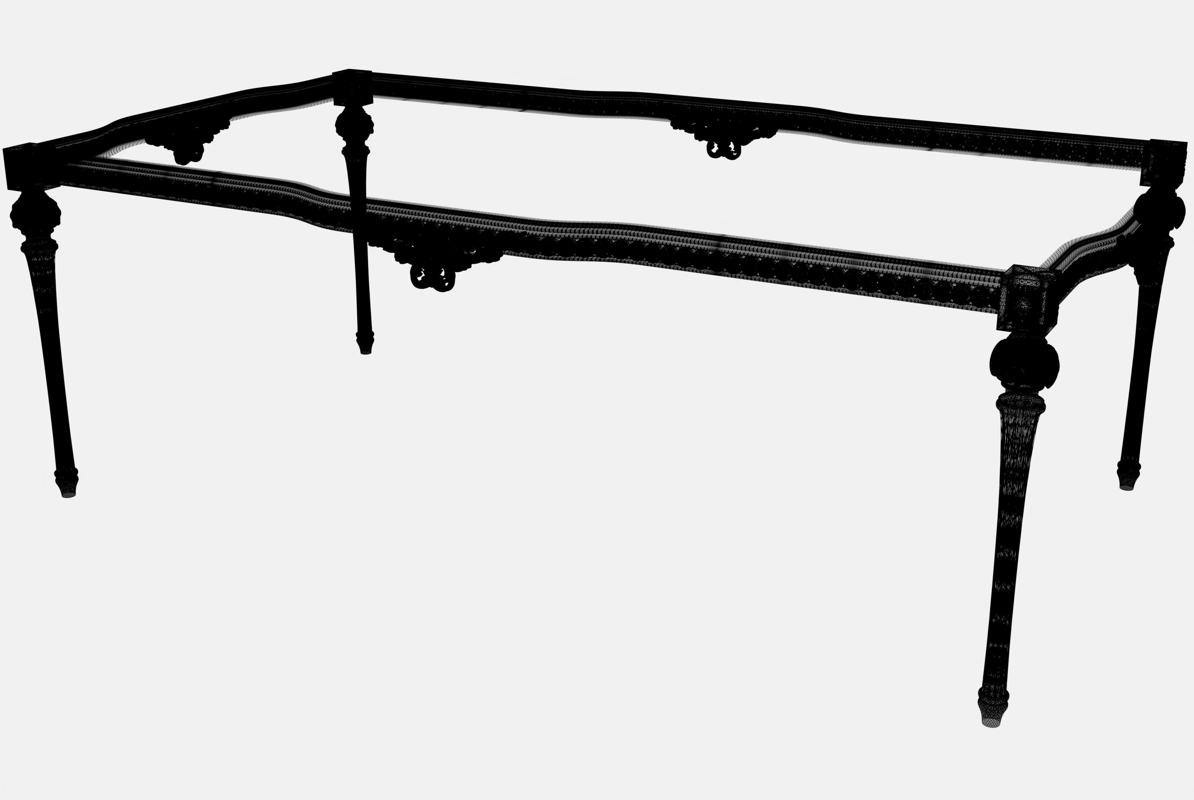 Carved dinner table for cnc 15 3D model_6