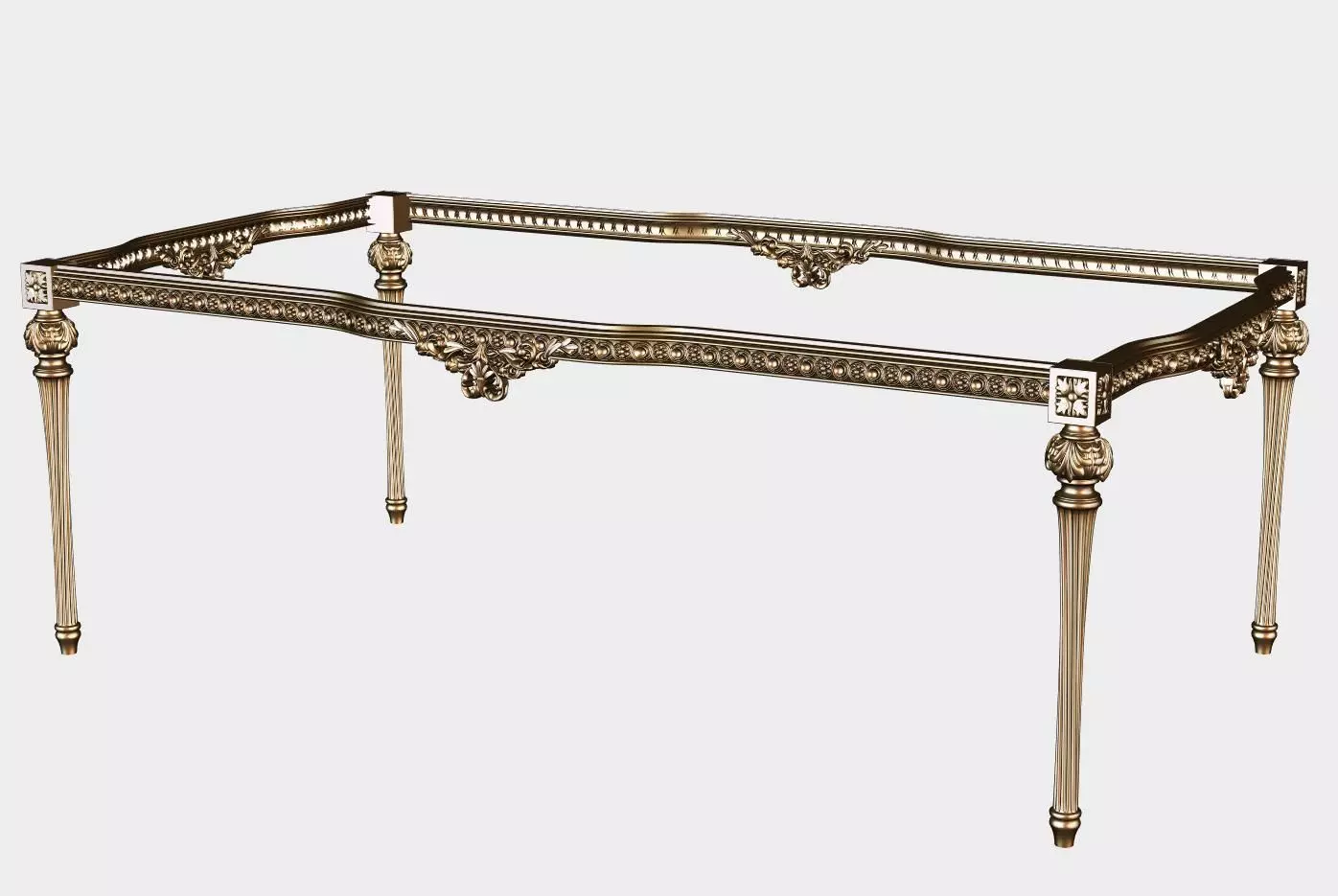 Carved dinner table for cnc 15 3D model_0