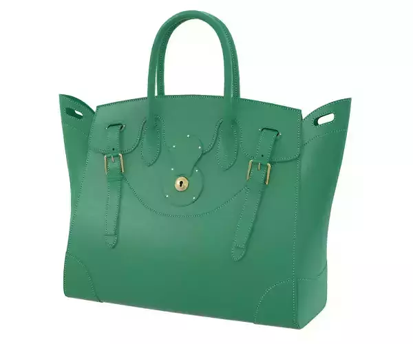 Ralph Lauren Ricky Bag Green Leather Low-poly 3D model