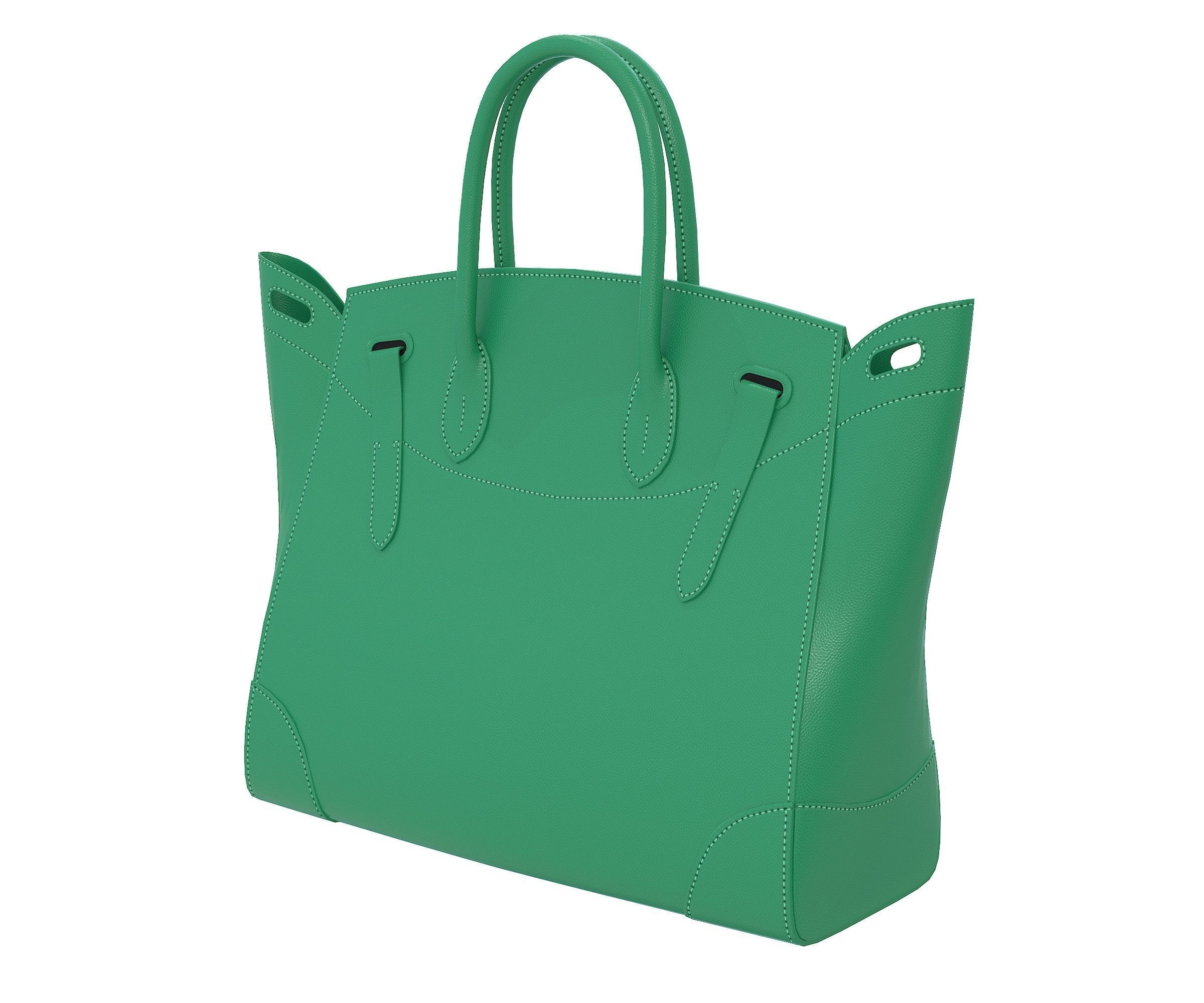 Ralph Lauren Ricky Bag Green Leather Low-poly 3D model_2
