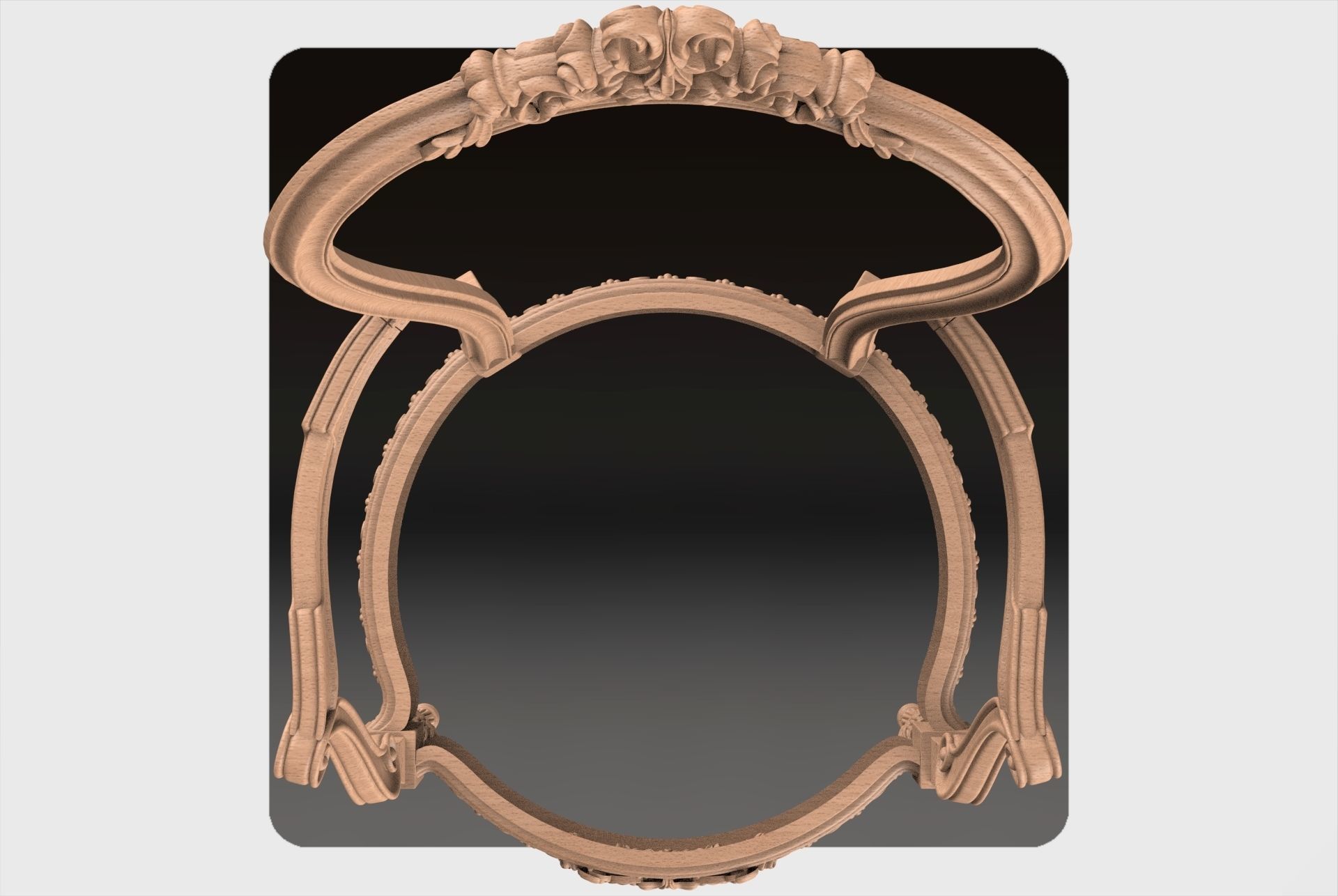 Carved  single sofa for cnc 15 3D model_5