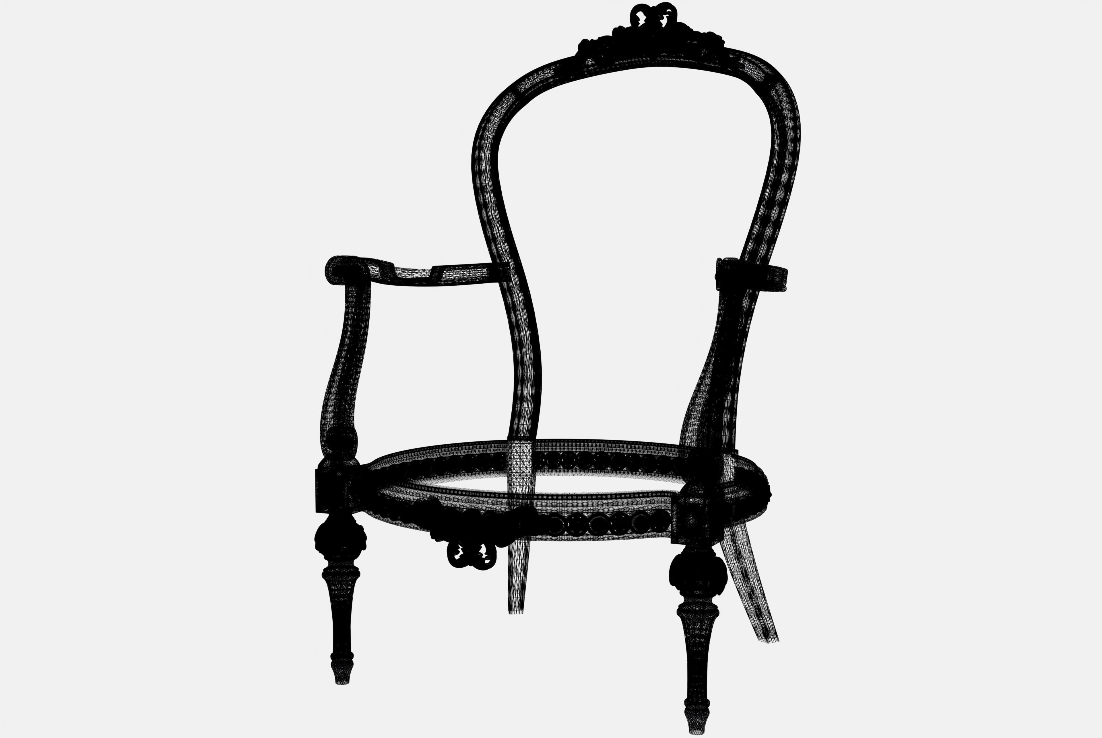 Carved  single sofa for cnc 15 3D model_7