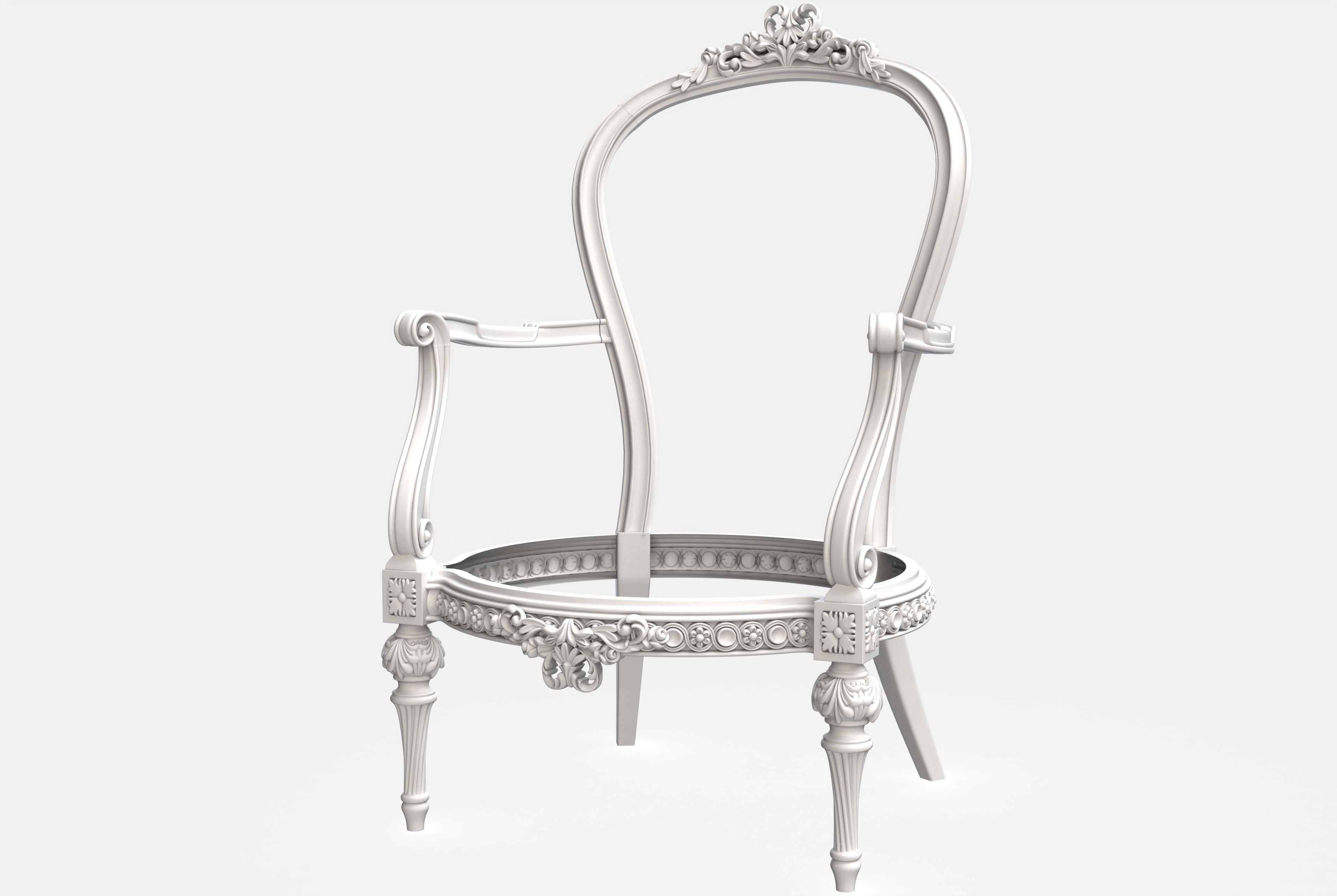 Carved  single sofa for cnc 15 3D model_6