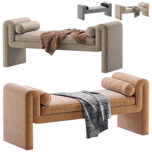 Sigrun Accent Bench by Westelm 3D model