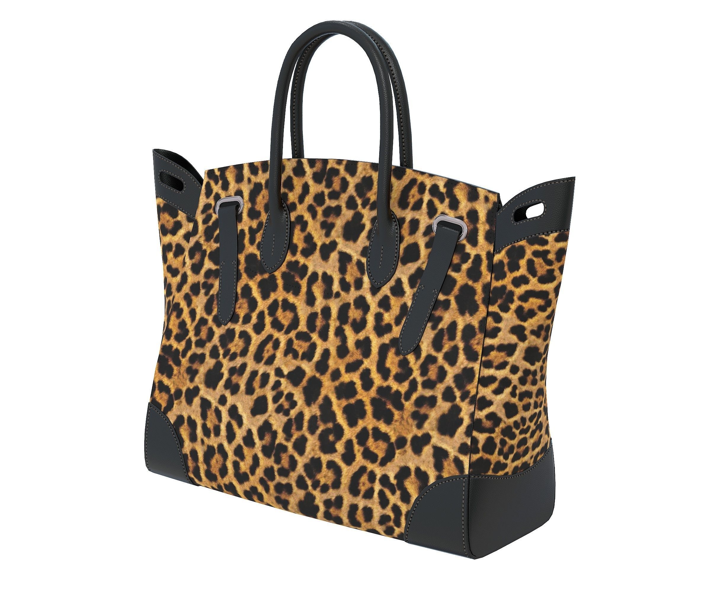 Ralph Lauren Ricky Bag Leopard Low-poly 3D model_2