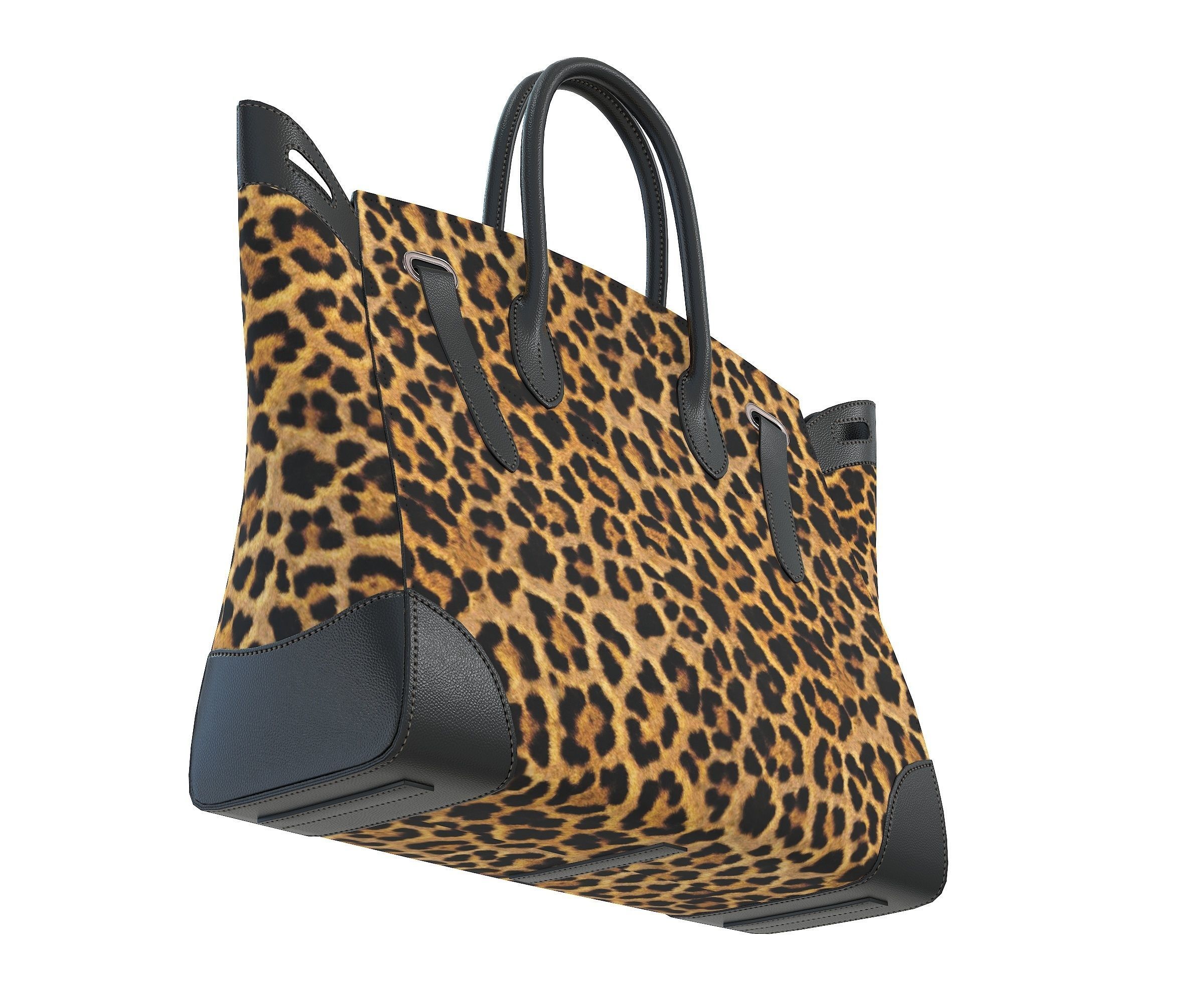 Ralph Lauren Ricky Bag Leopard Low-poly 3D model_3