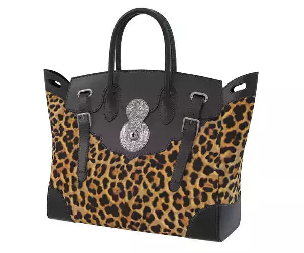 Ralph Lauren Ricky Bag Leopard Low-poly 3D model