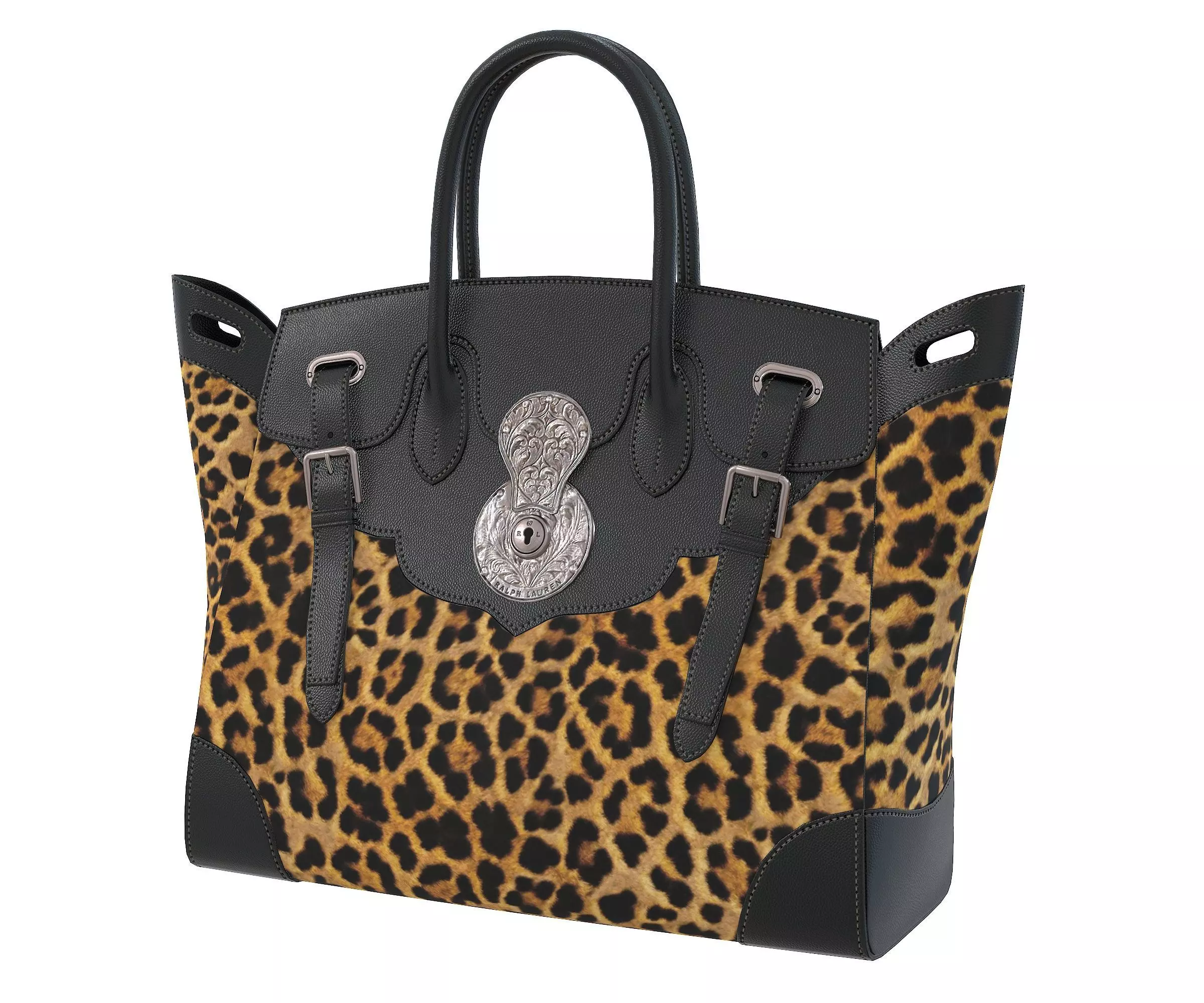 Ralph Lauren Ricky Bag Leopard Low-poly 3D model_0