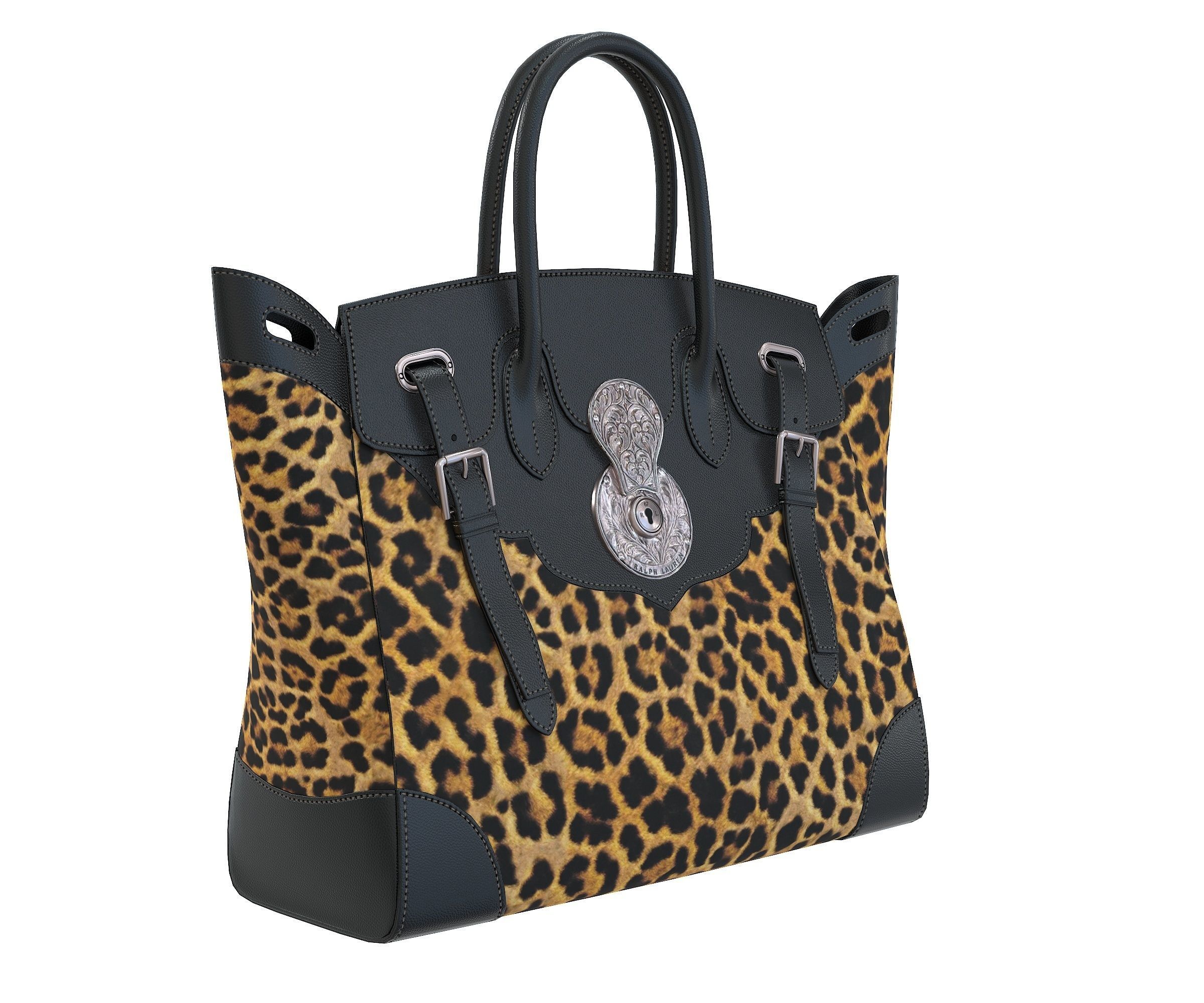 Ralph Lauren Ricky Bag Leopard Low-poly 3D model_1