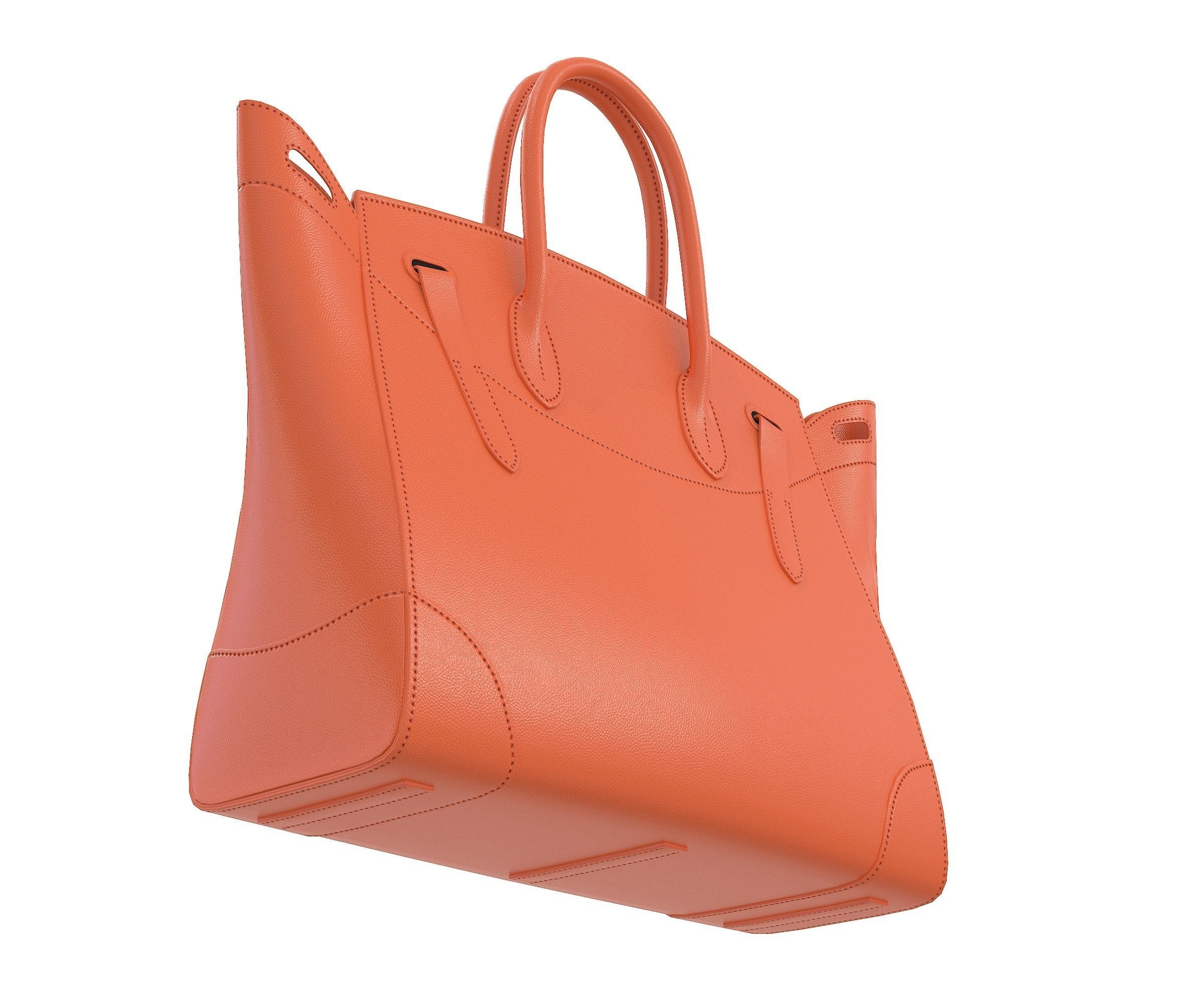 Ralph Lauren Ricky Bag Orange Leather Low-poly 3D model_3